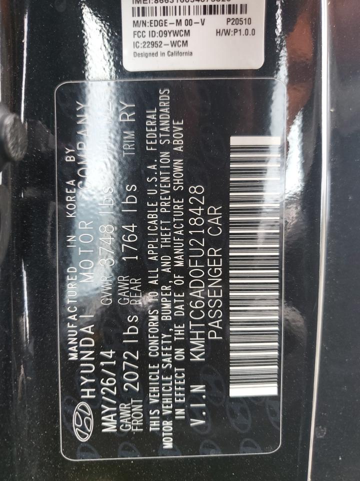 2015 Hyundai Veloster Black vin: KMHTC6AD0FU218428