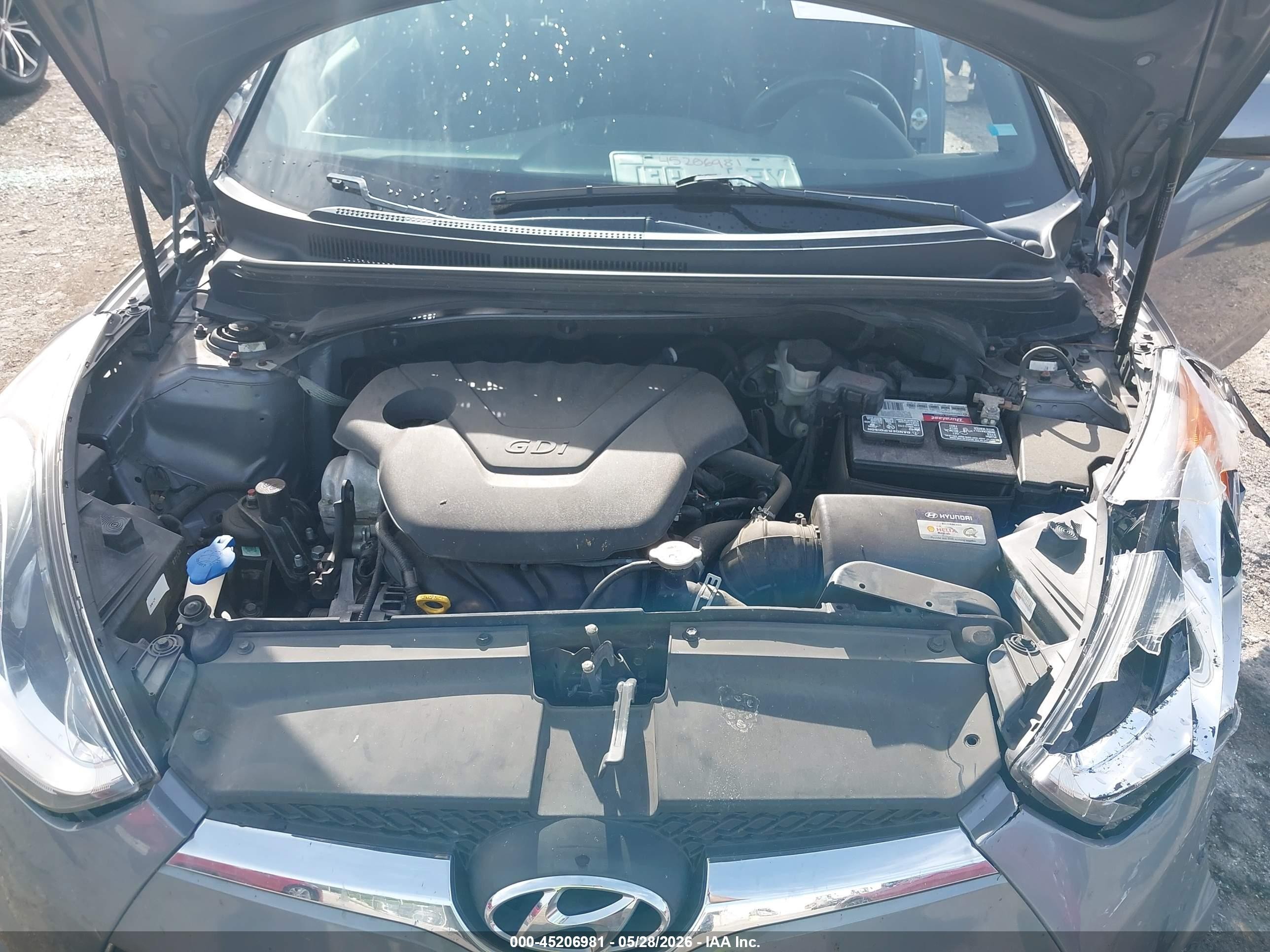 2017 Hyundai Veloster Value Edition Gray vin: KMHTC6AD0HU321951