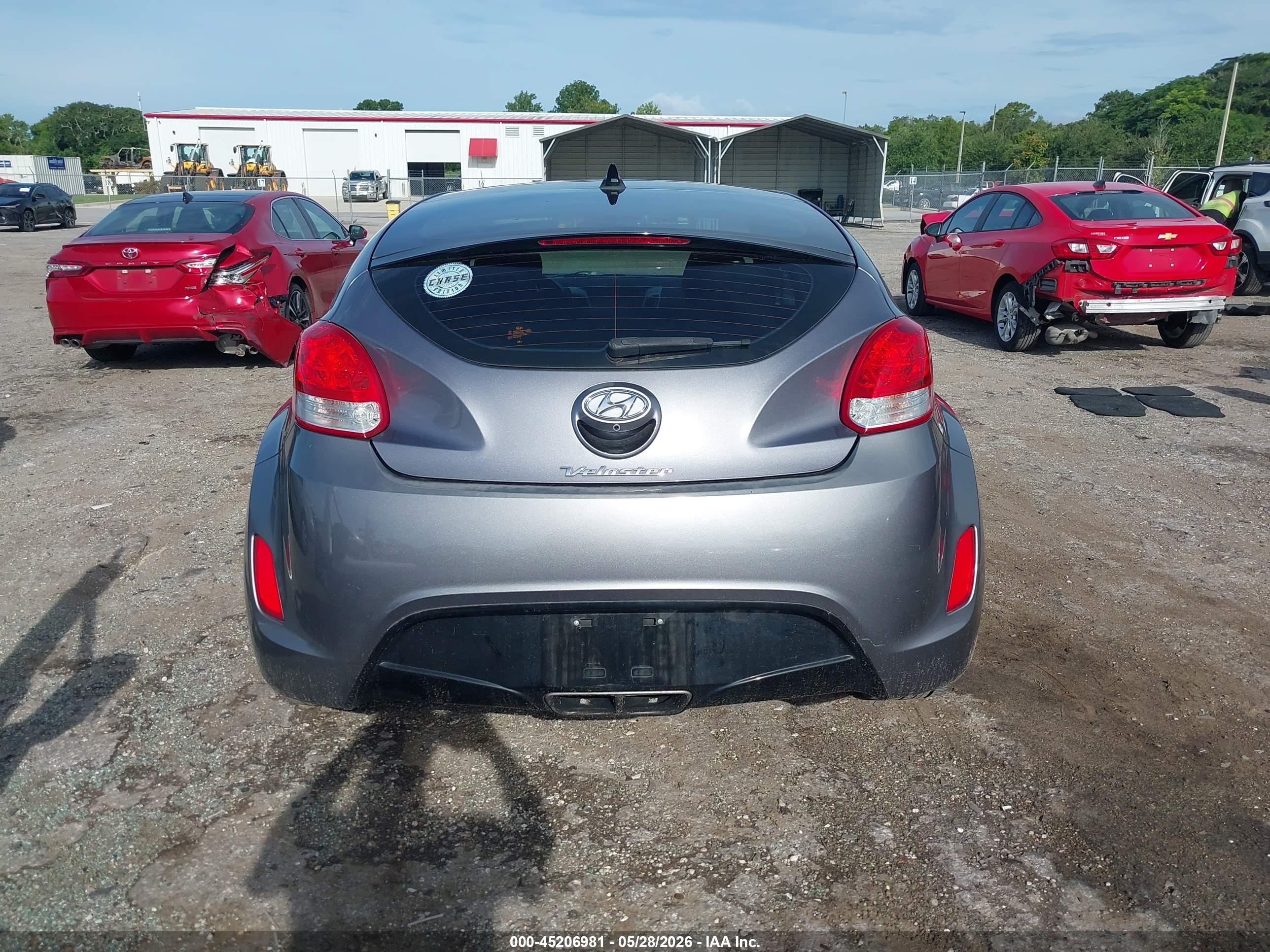 2017 Hyundai Veloster Value Edition Gray vin: KMHTC6AD0HU321951