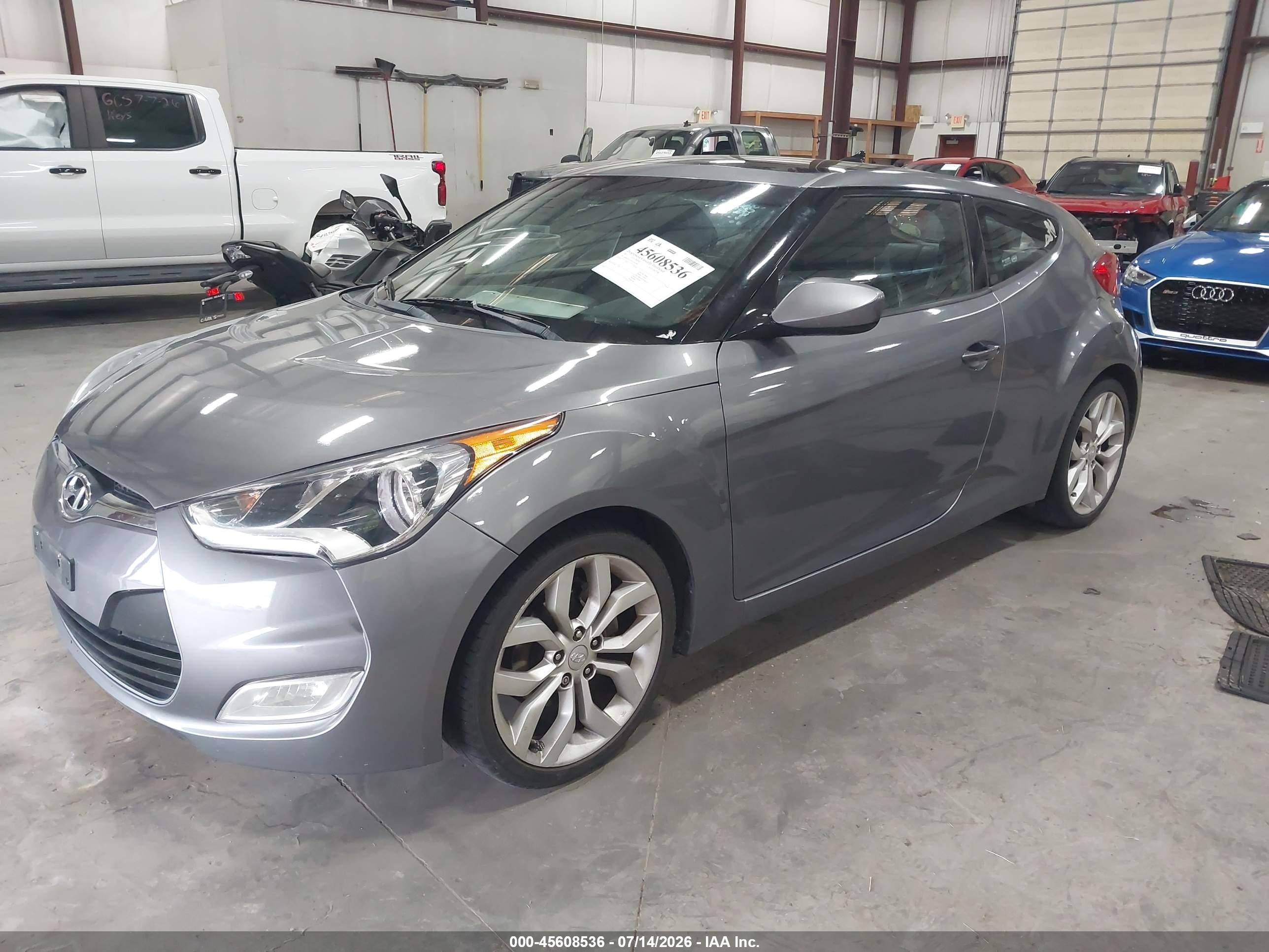 2012 Hyundai Veloster Base W/black Gray vin: KMHTC6AD1CU026768