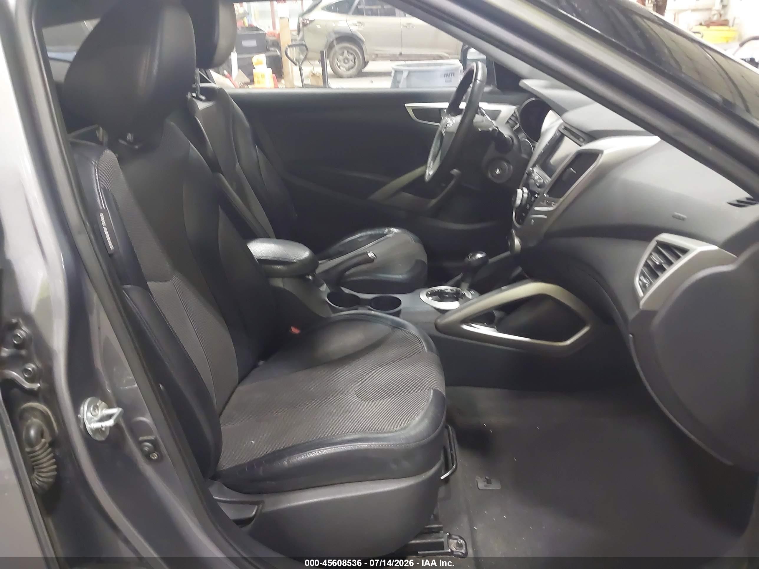 2012 Hyundai Veloster Base W/black Gray vin: KMHTC6AD1CU026768