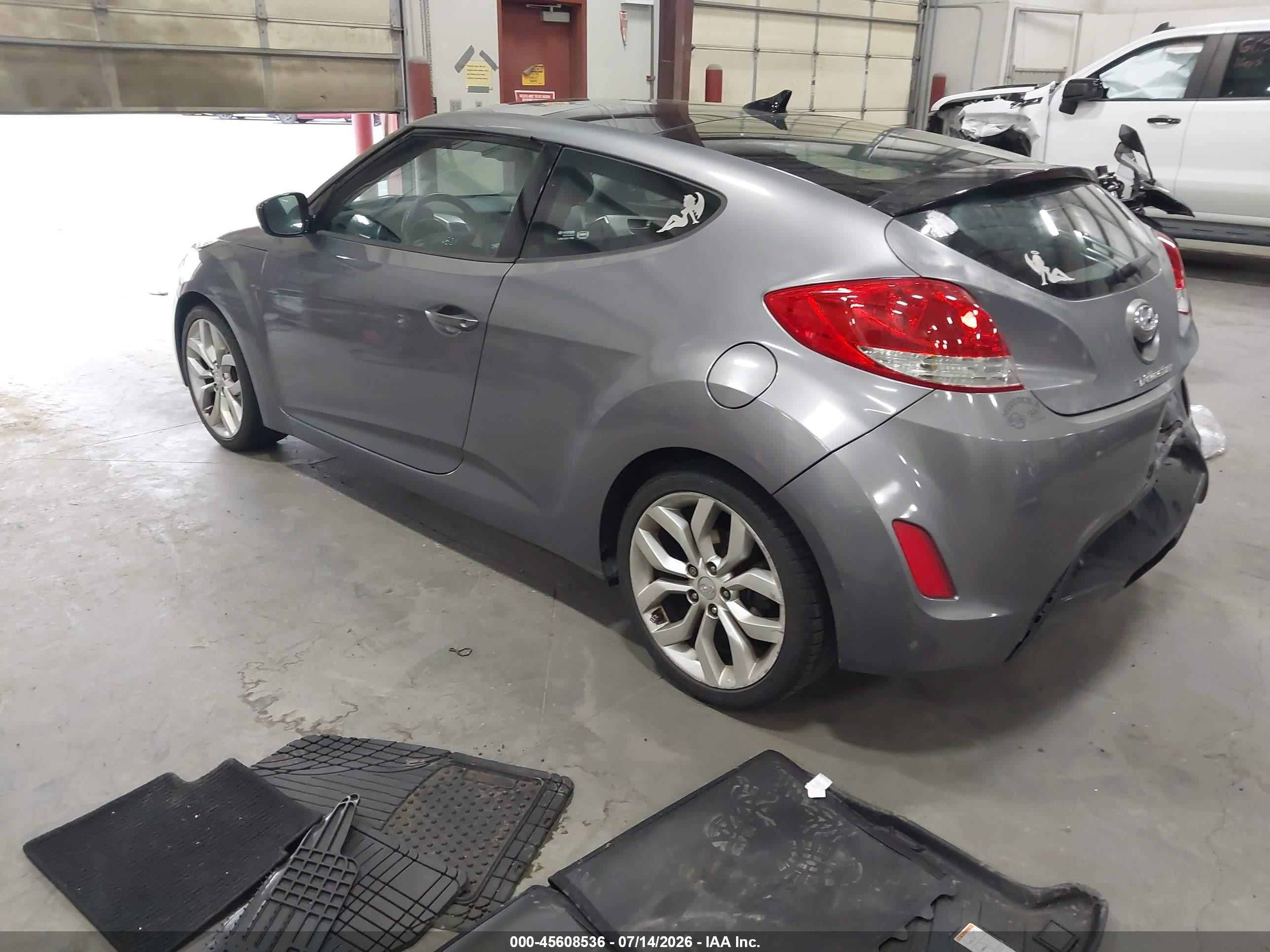 2012 Hyundai Veloster Base W/black Gray vin: KMHTC6AD1CU026768