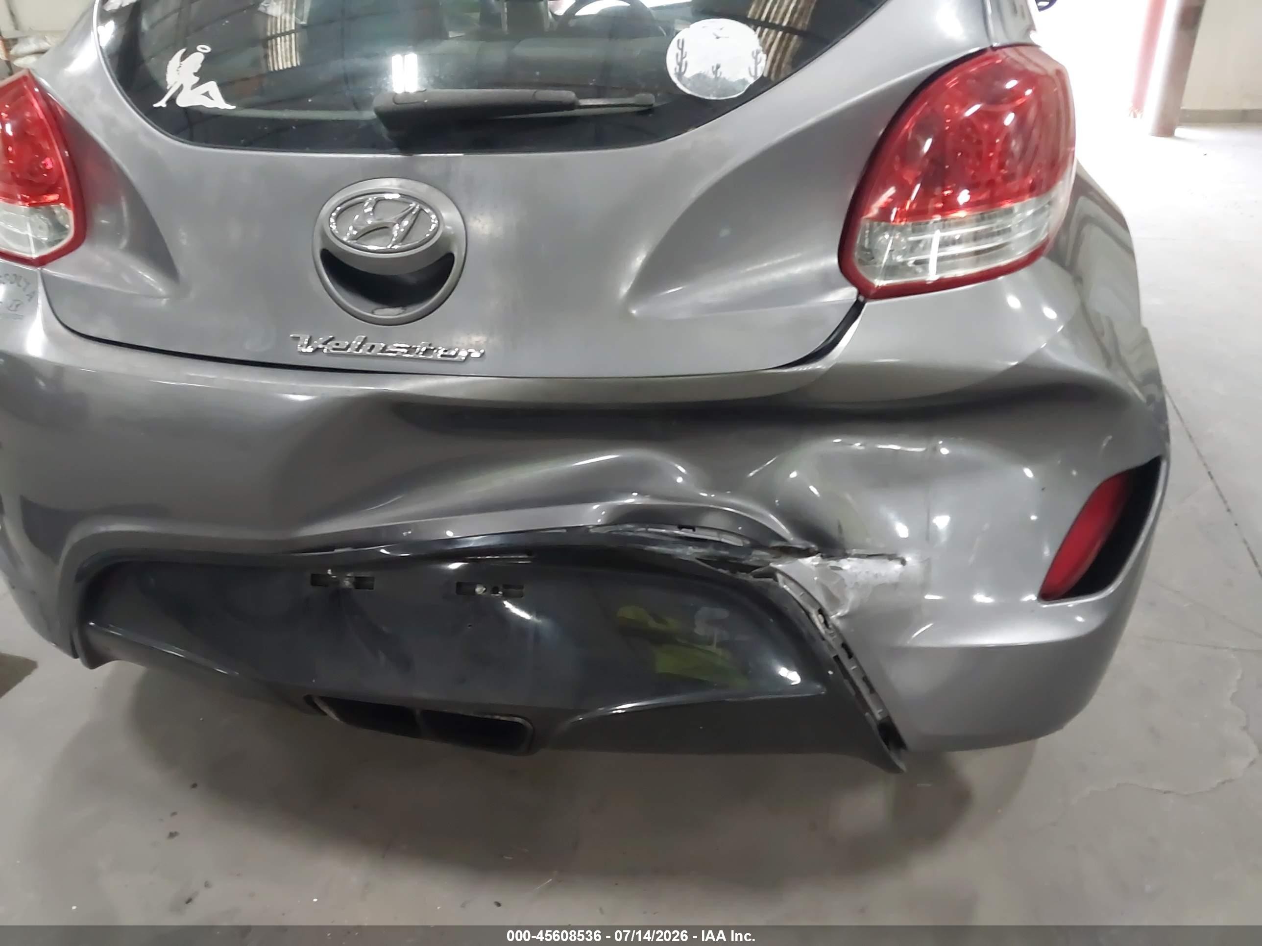 2012 Hyundai Veloster Base W/black Gray vin: KMHTC6AD1CU026768