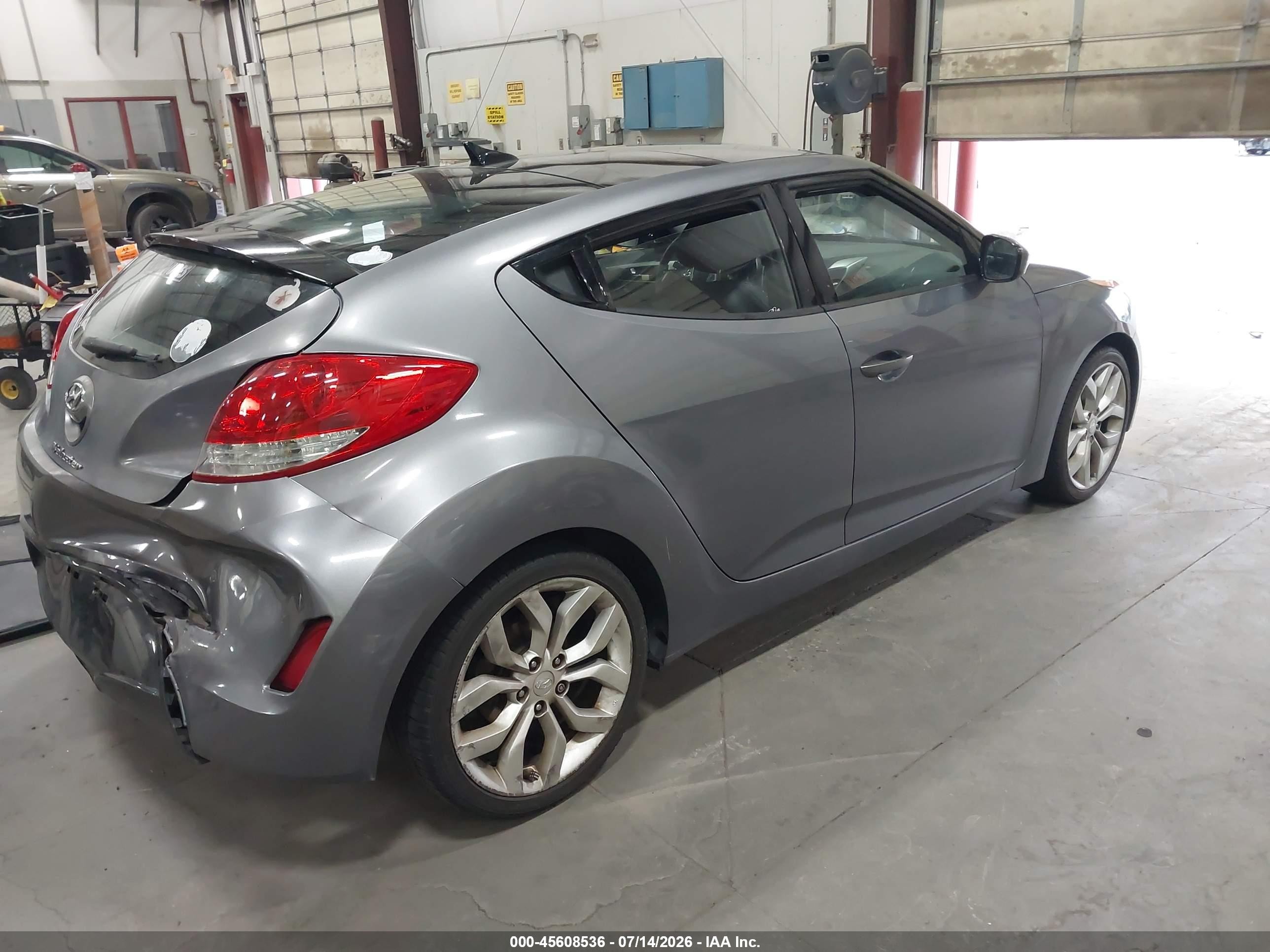 2012 Hyundai Veloster Base W/black Gray vin: KMHTC6AD1CU026768