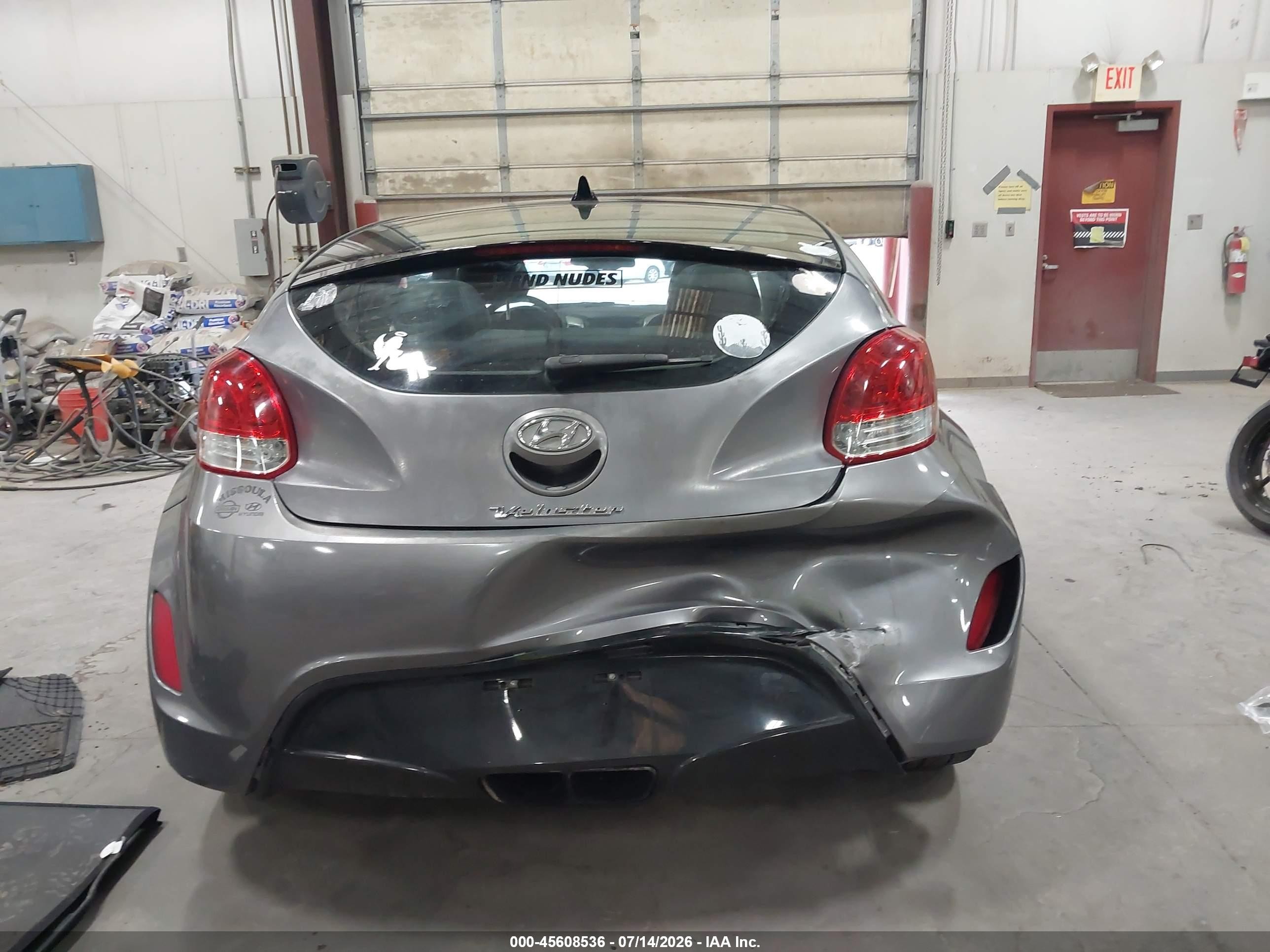 2012 Hyundai Veloster Base W/black Gray vin: KMHTC6AD1CU026768