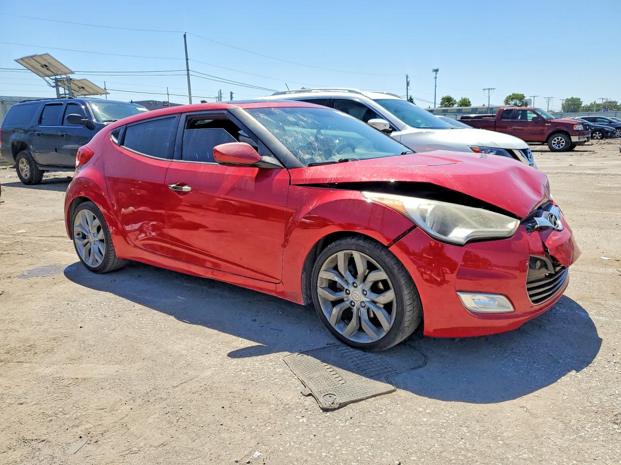 2012 Hyundai Veloster Base Red vin: KMHTC6AD1CU034742