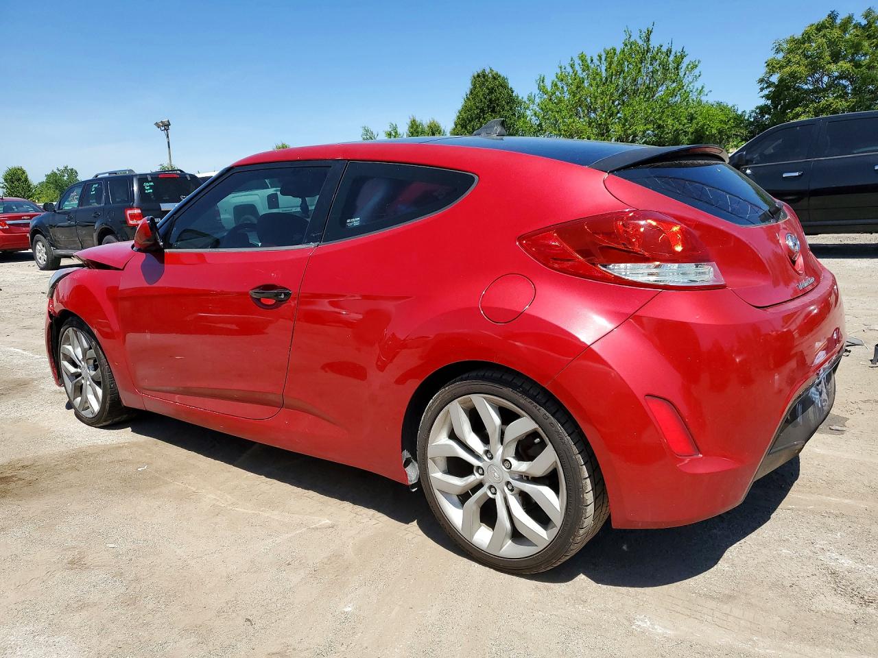 2012 Hyundai Veloster Base Red vin: KMHTC6AD1CU034742