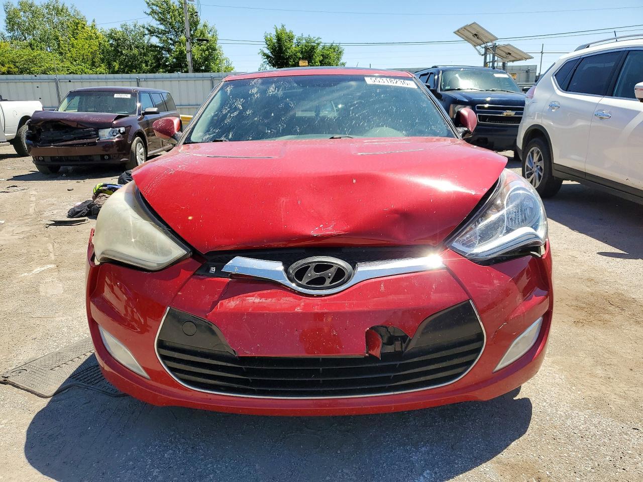 2012 Hyundai Veloster Base Red vin: KMHTC6AD1CU034742