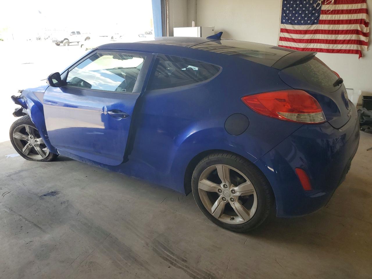2012 Hyundai Veloster Base Blue vin: KMHTC6AD1CU042758