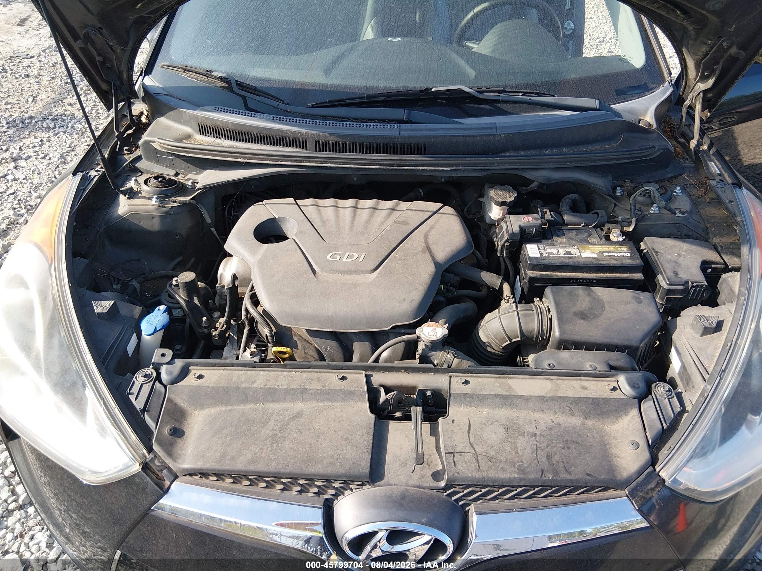 2012 Hyundai Veloster Base W/gray Black vin: KMHTC6AD1CU060225