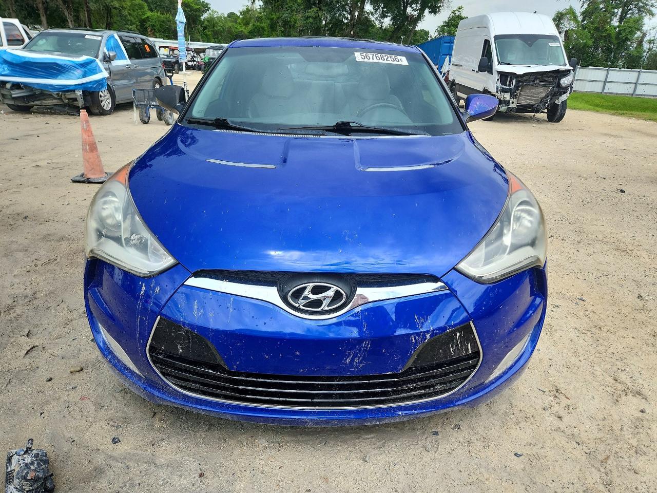 2012 Hyundai Veloster Base Blue vin: KMHTC6AD1CU069796
