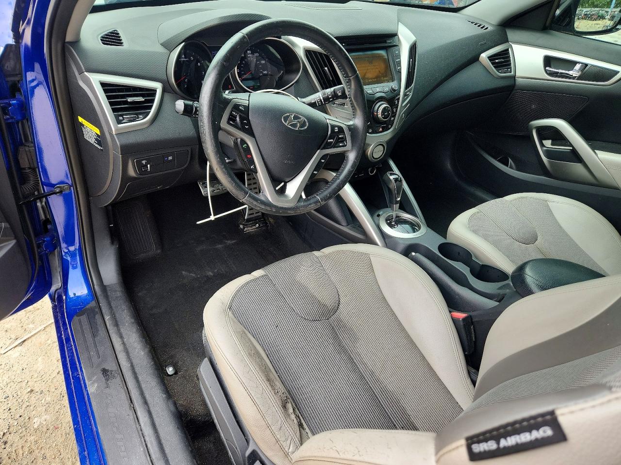 2012 Hyundai Veloster Base Blue vin: KMHTC6AD1CU069796