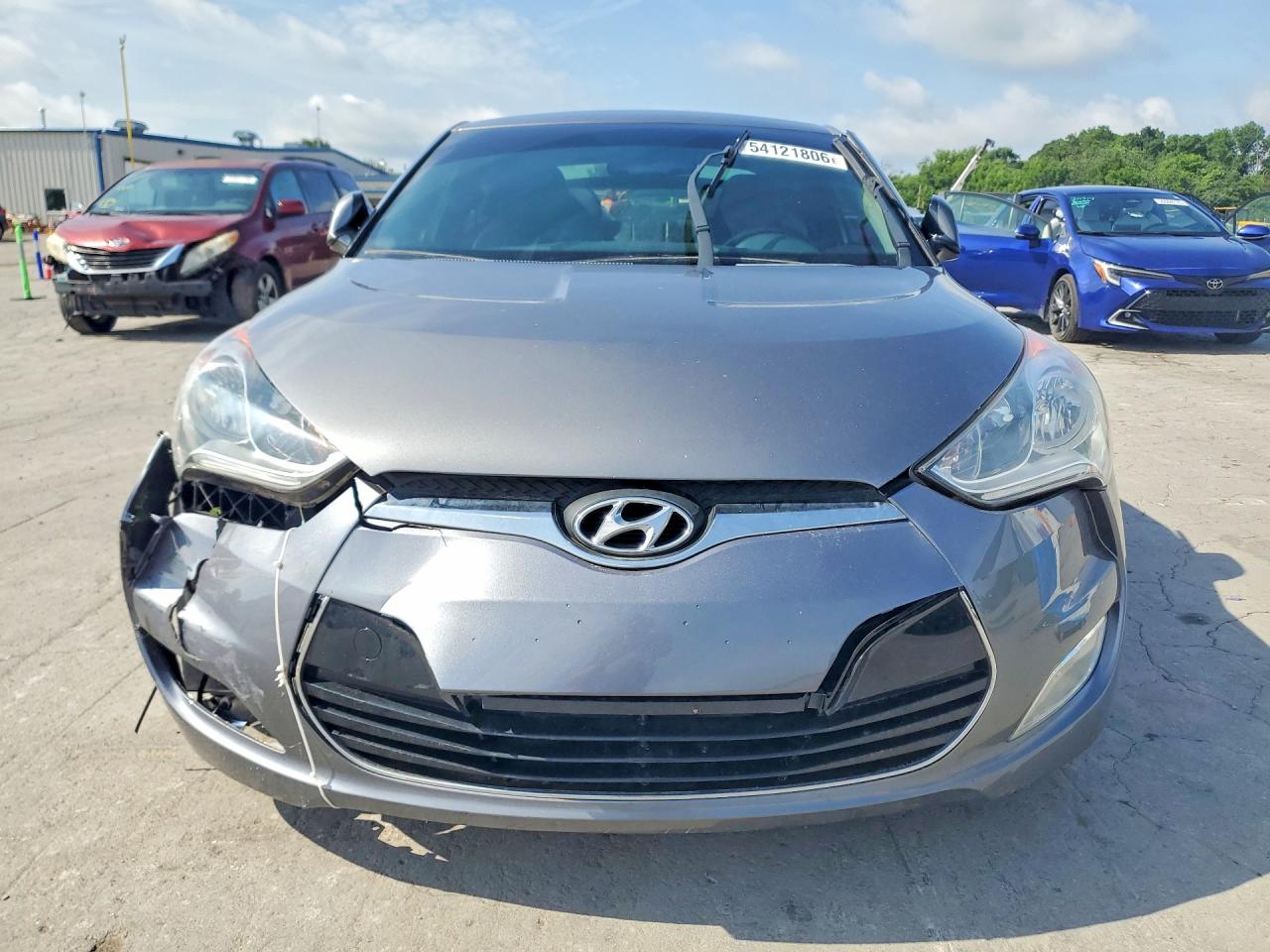 2012 Hyundai Veloster Base Gray vin: KMHTC6AD1CU072598