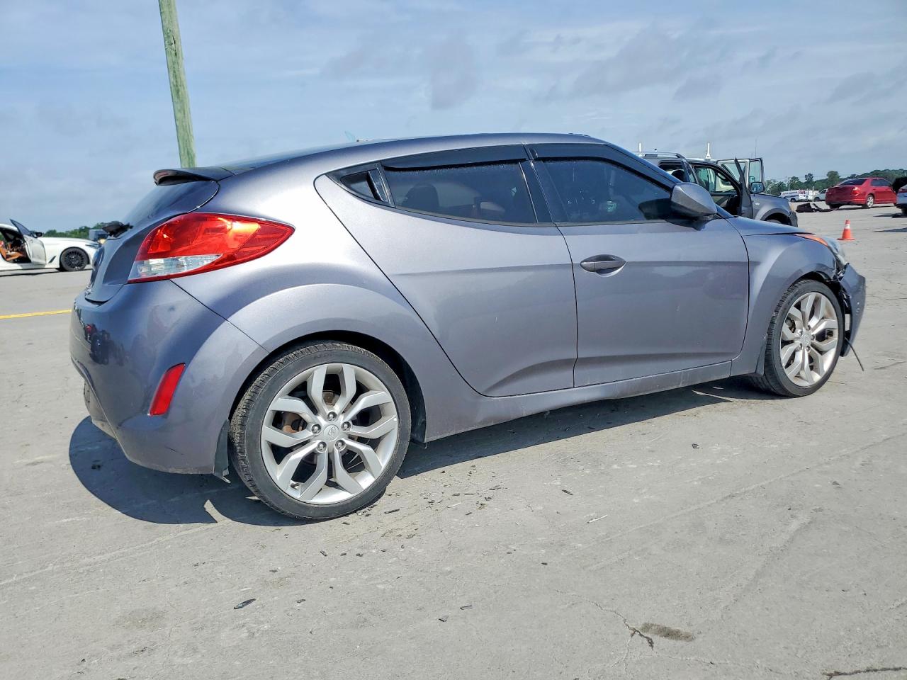 2012 Hyundai Veloster Base Gray vin: KMHTC6AD1CU072598