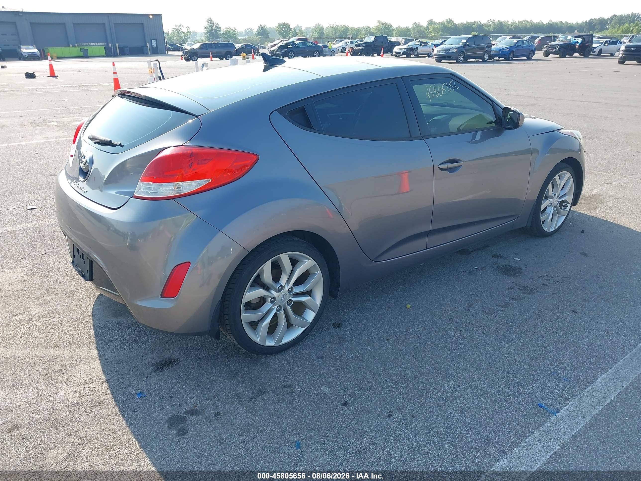 2012 Hyundai Veloster Base W/black Gray vin: KMHTC6AD1CU077218