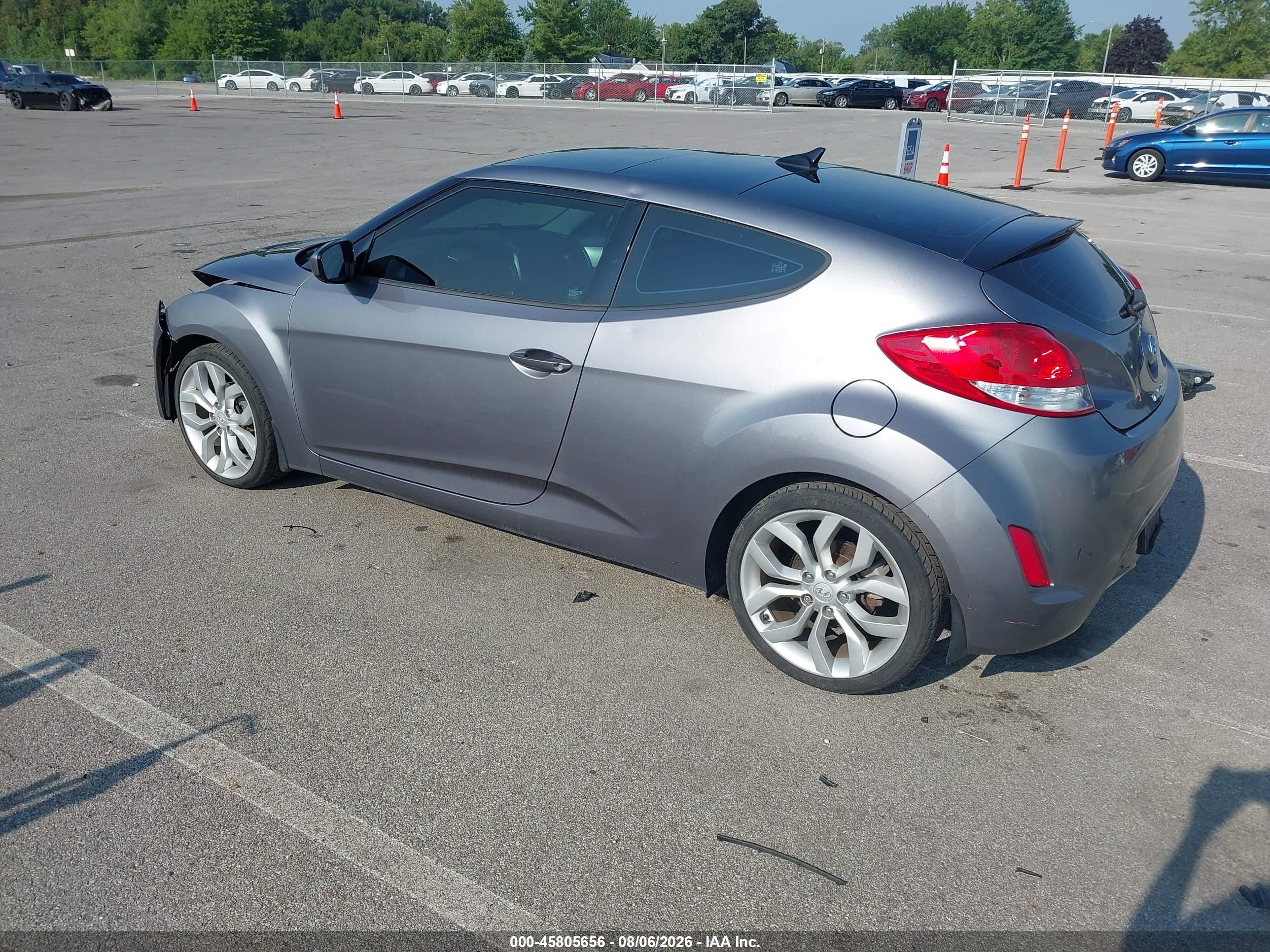 2012 Hyundai Veloster Base W/black Gray vin: KMHTC6AD1CU077218