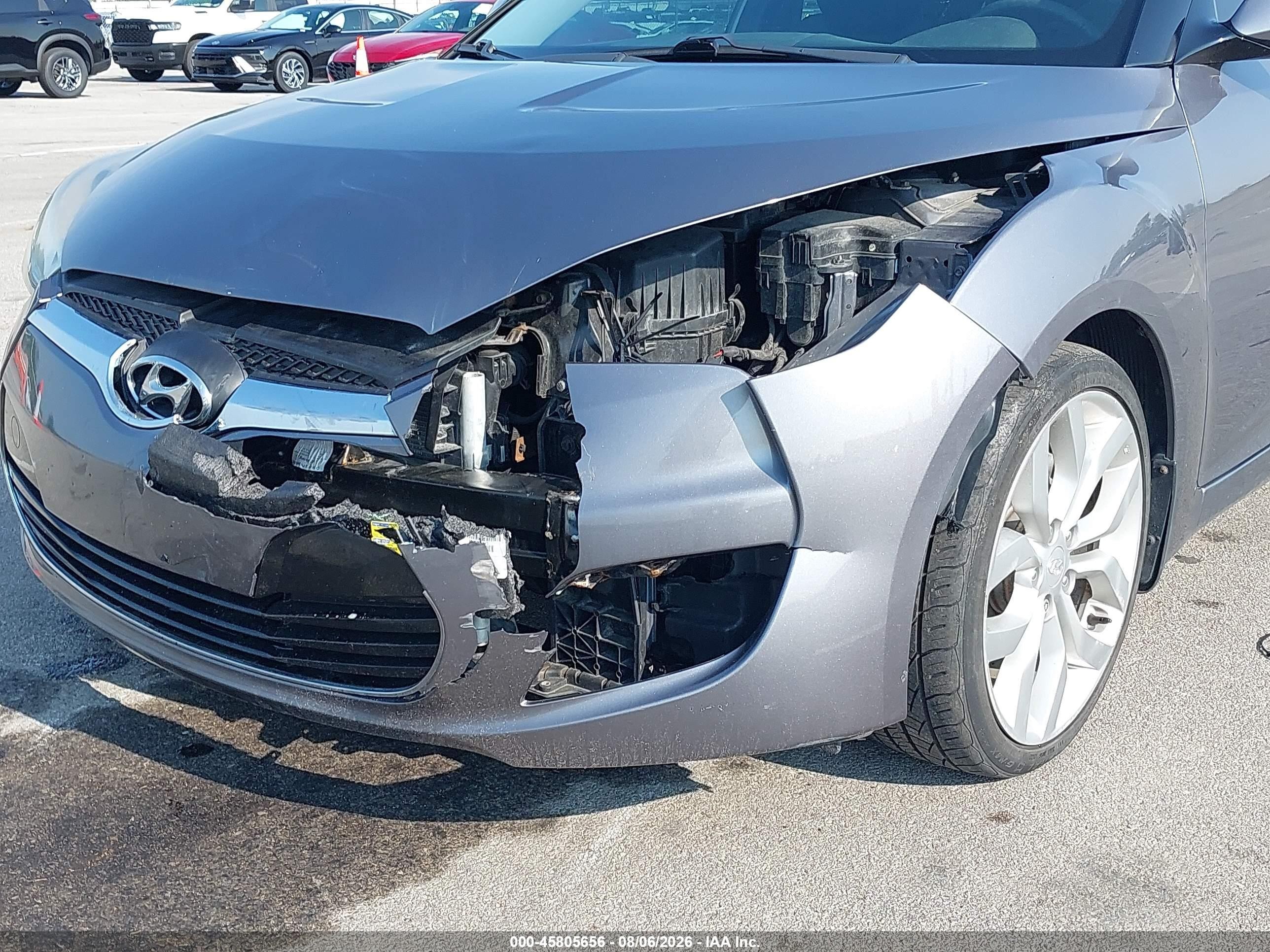 2012 Hyundai Veloster Base W/black Gray vin: KMHTC6AD1CU077218