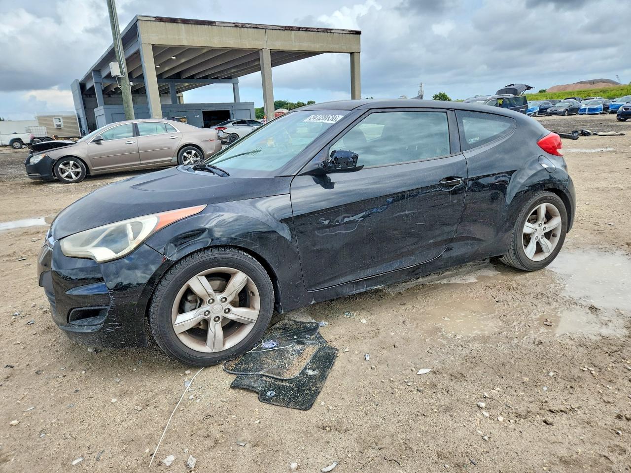 2013 Hyundai Veloster Base Black vin: KMHTC6AD1DU088043