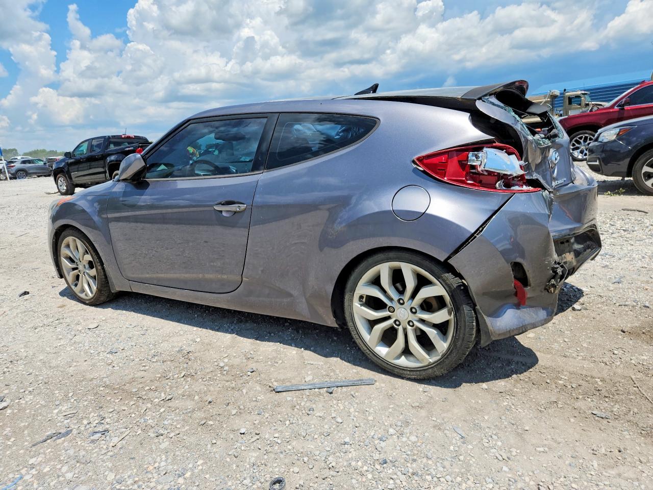 2013 Hyundai Veloster Base Gray vin: KMHTC6AD1DU089158
