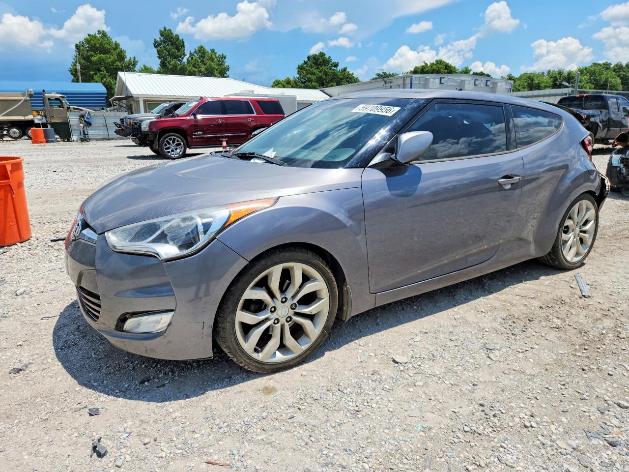 2013 Hyundai Veloster Base Gray vin: KMHTC6AD1DU089158
