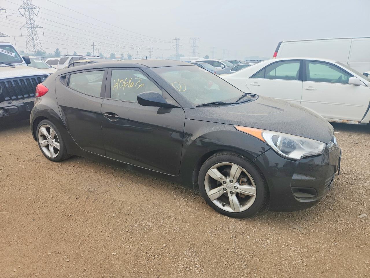 2013 Hyundai Veloster Base Black vin: KMHTC6AD1DU094117