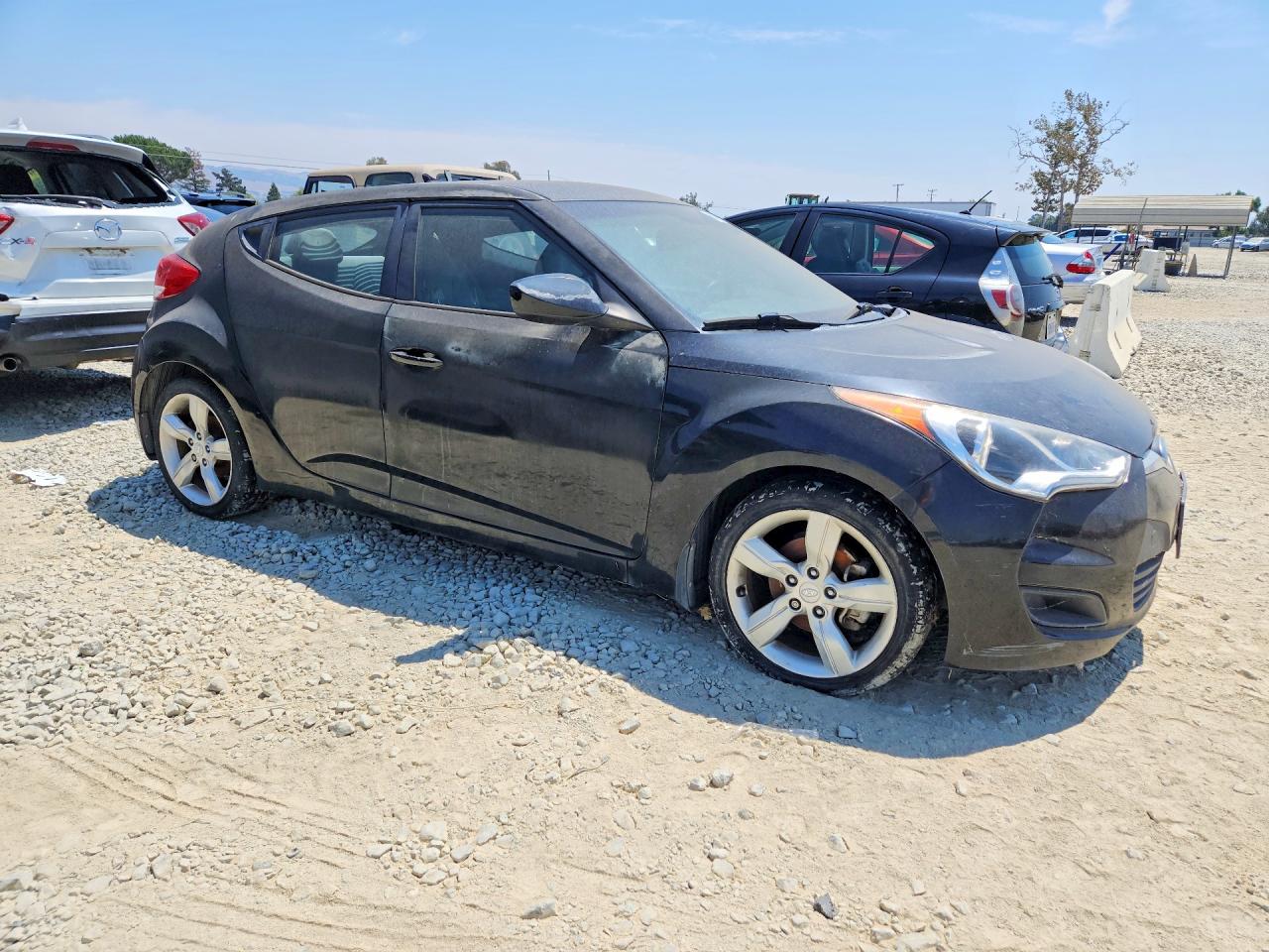 2013 Hyundai Veloster Base Black vin: KMHTC6AD1DU132672