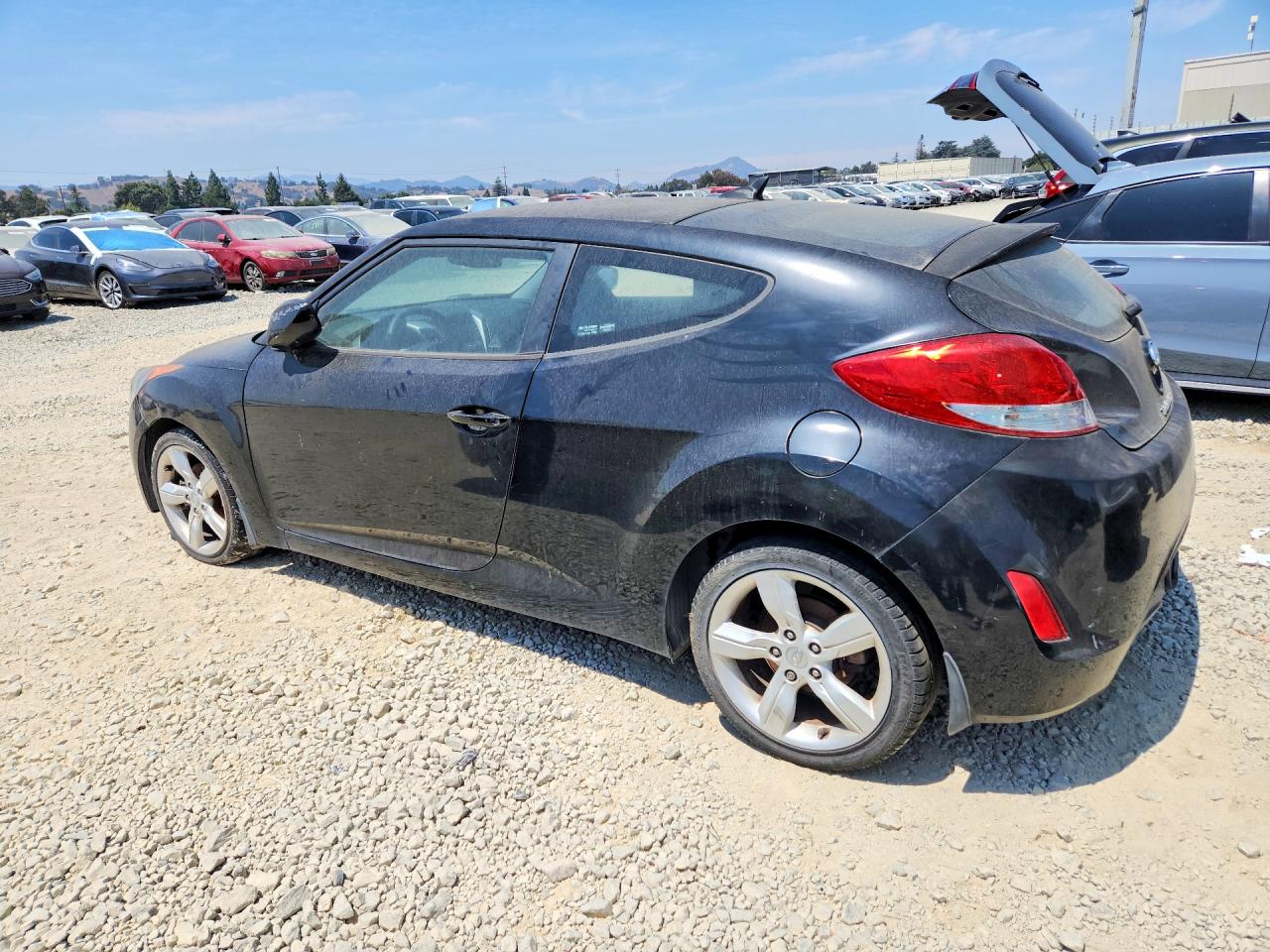 2013 Hyundai Veloster Base Black vin: KMHTC6AD1DU132672