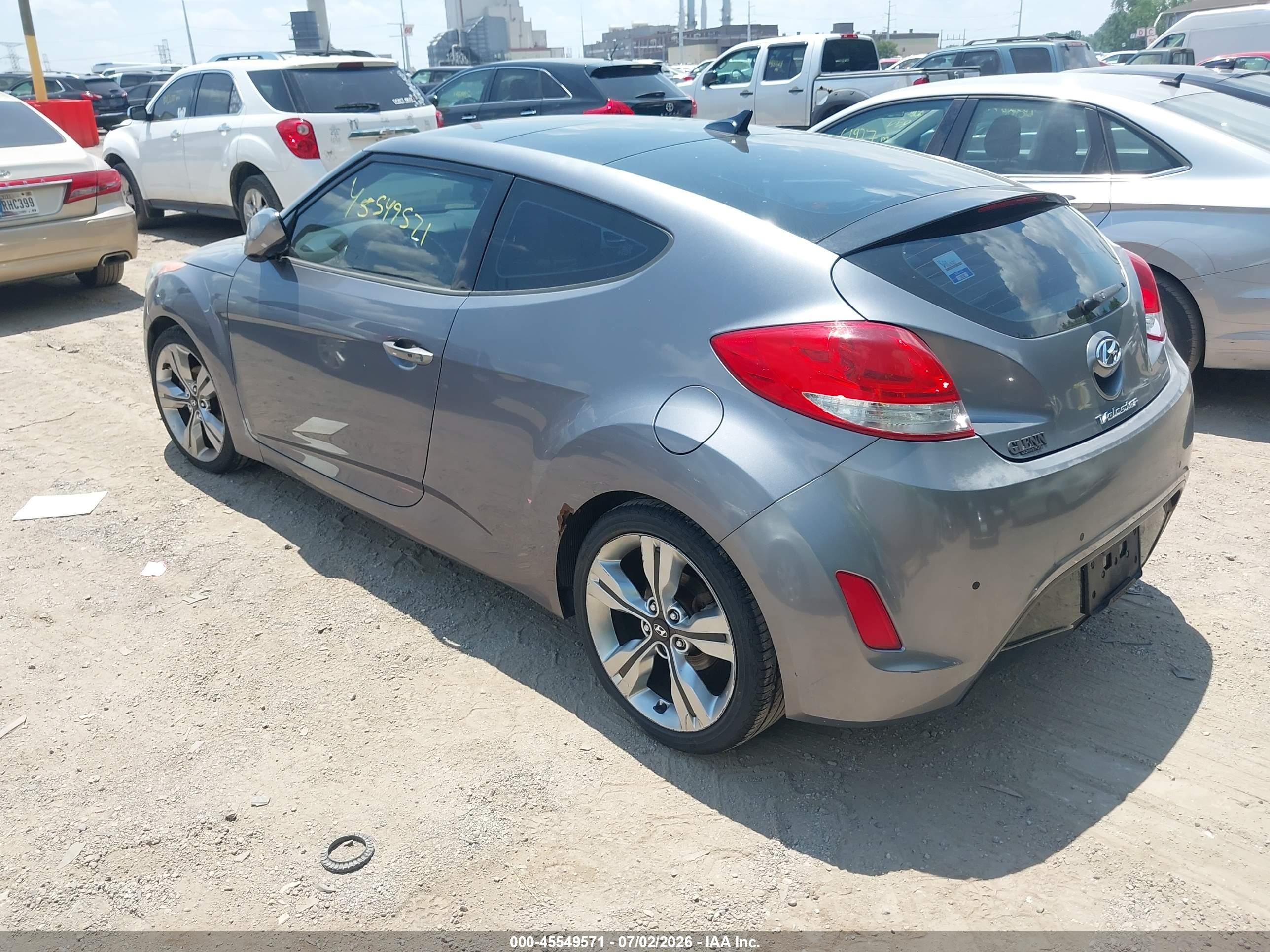 2013 Hyundai Veloster Base W/black Gray vin: KMHTC6AD1DU146359