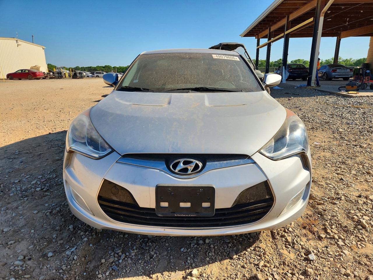 2013 Hyundai Veloster Base Silver vin: KMHTC6AD1DU165784