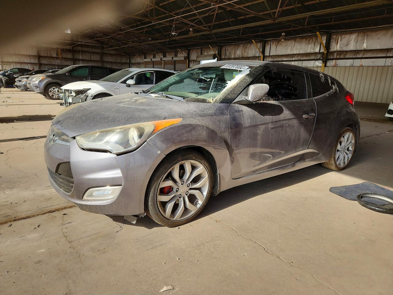 2013 Hyundai Veloster Base Gray vin: KMHTC6AD1DU179264