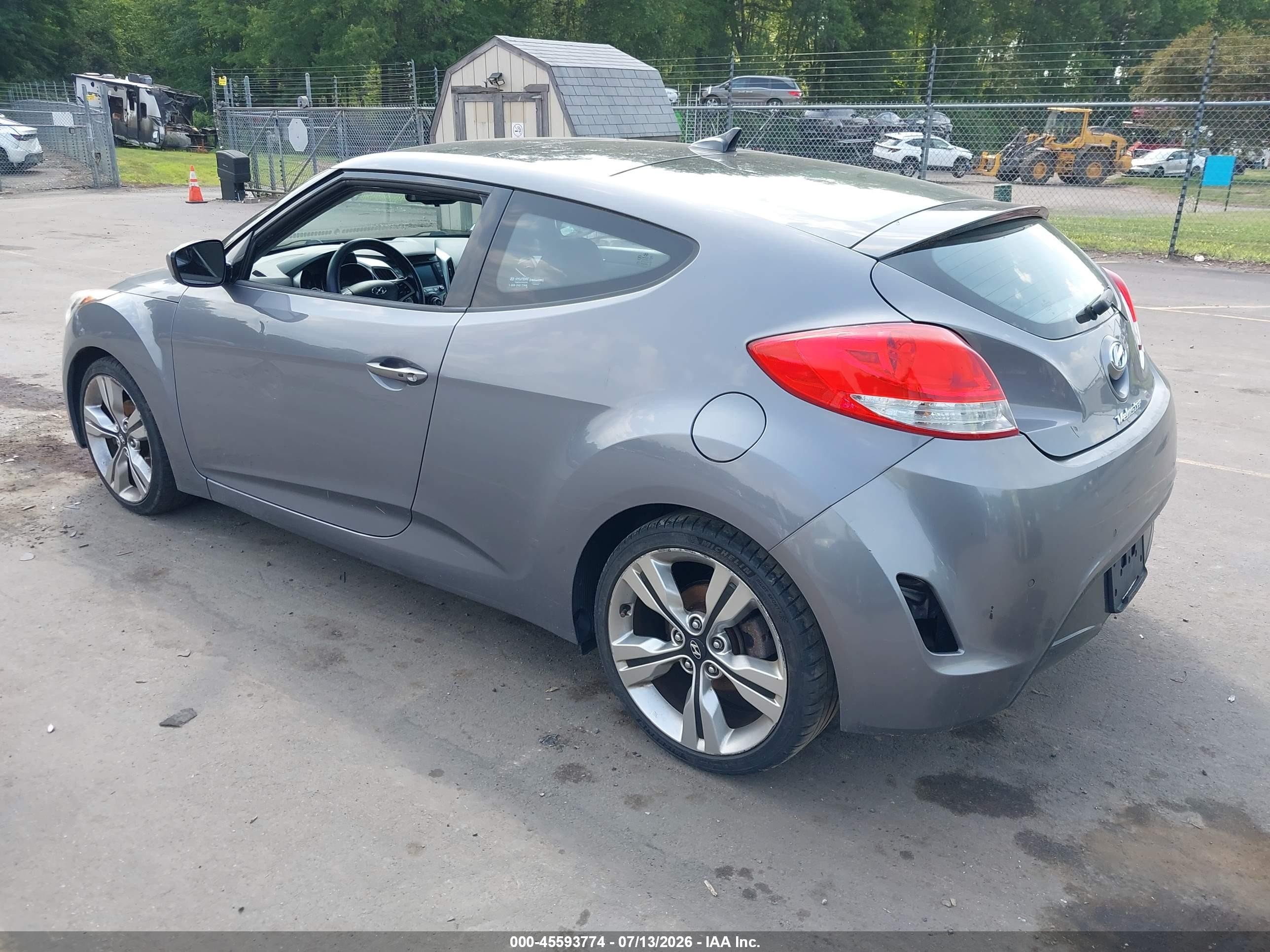 2014 Hyundai Veloster Base W/black Gray vin: KMHTC6AD1EU192534