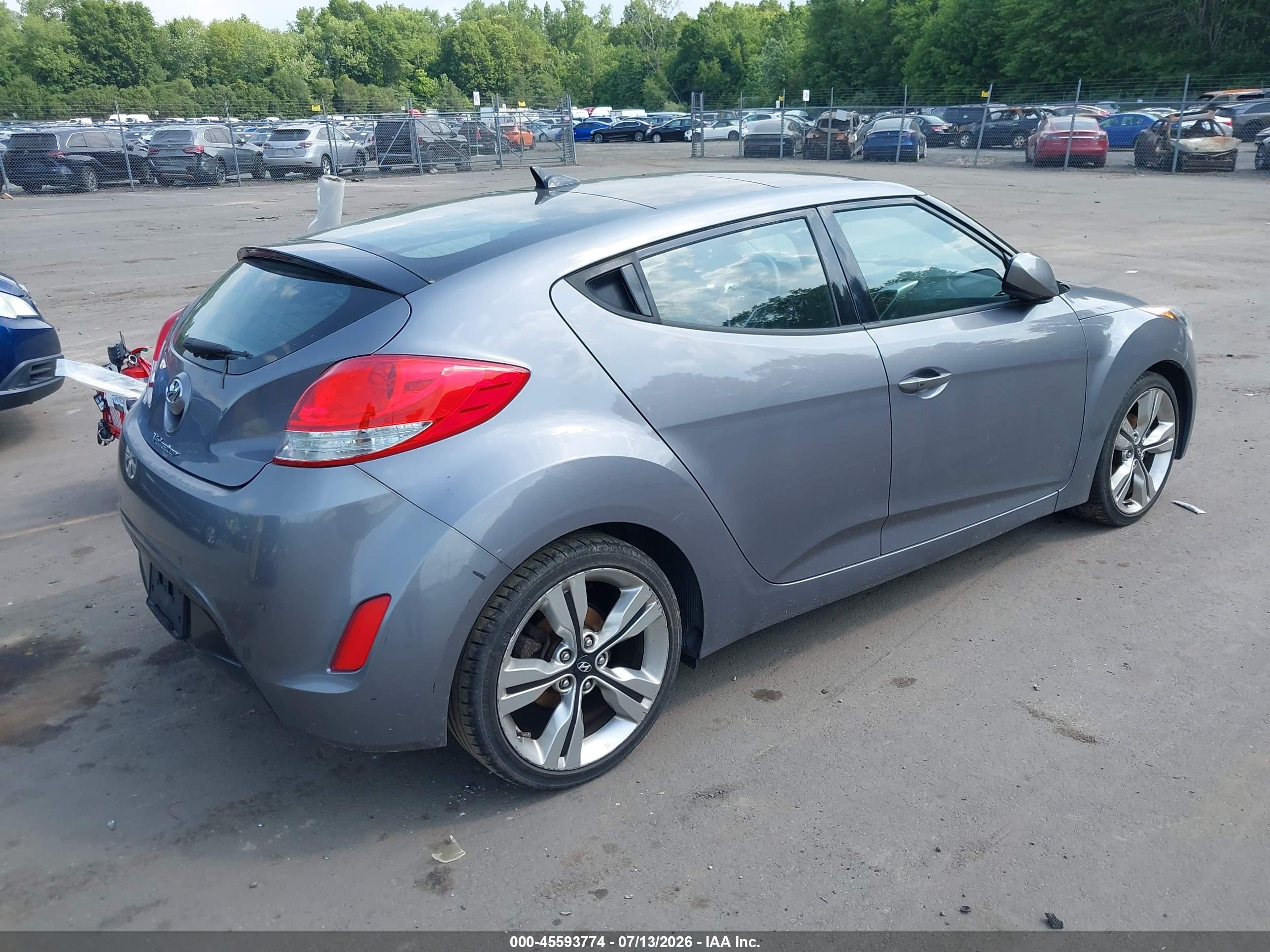 2014 Hyundai Veloster Base W/black Gray vin: KMHTC6AD1EU192534
