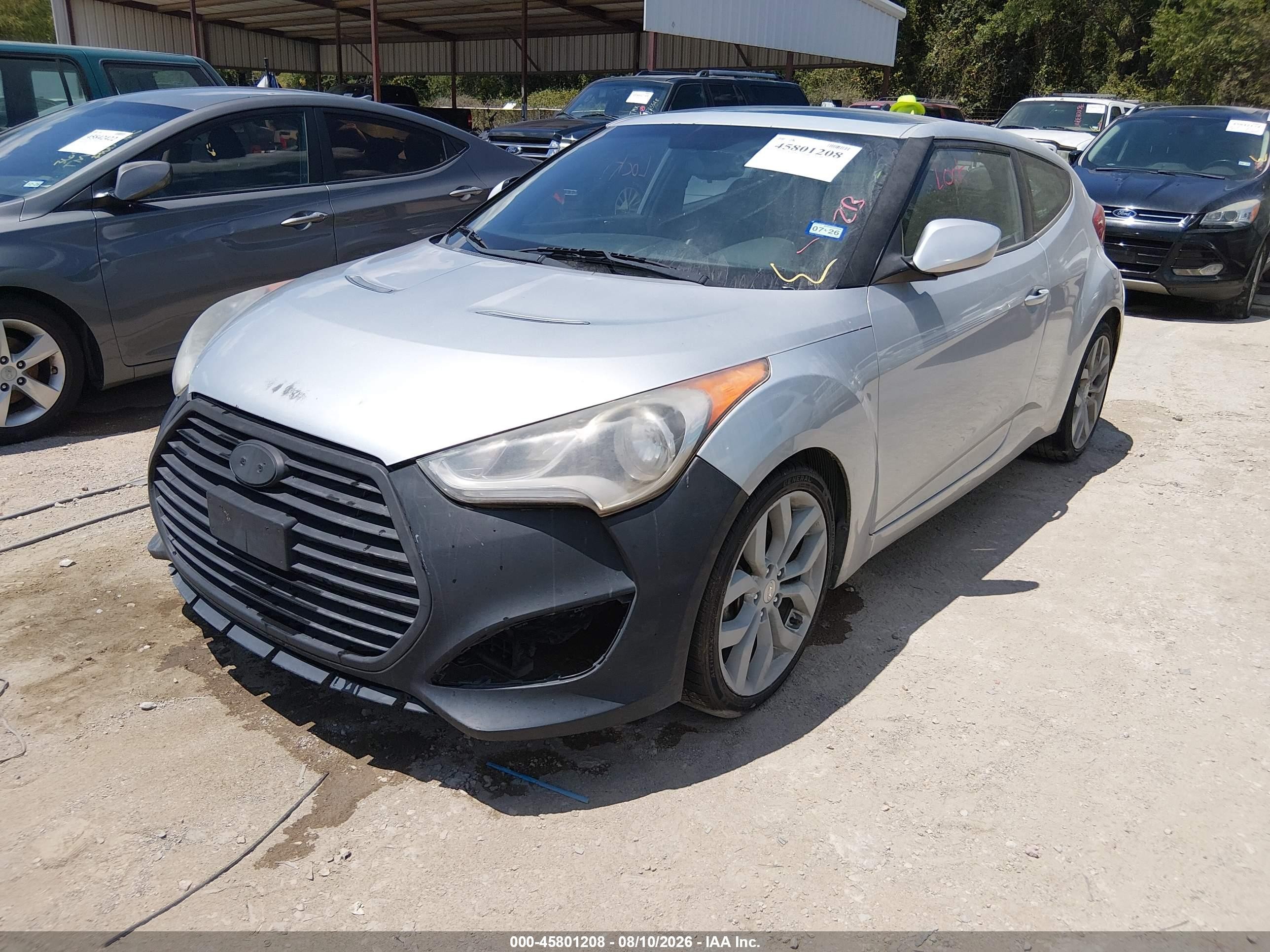 2015 Hyundai Veloster   Silver vin: KMHTC6AD1FU233889