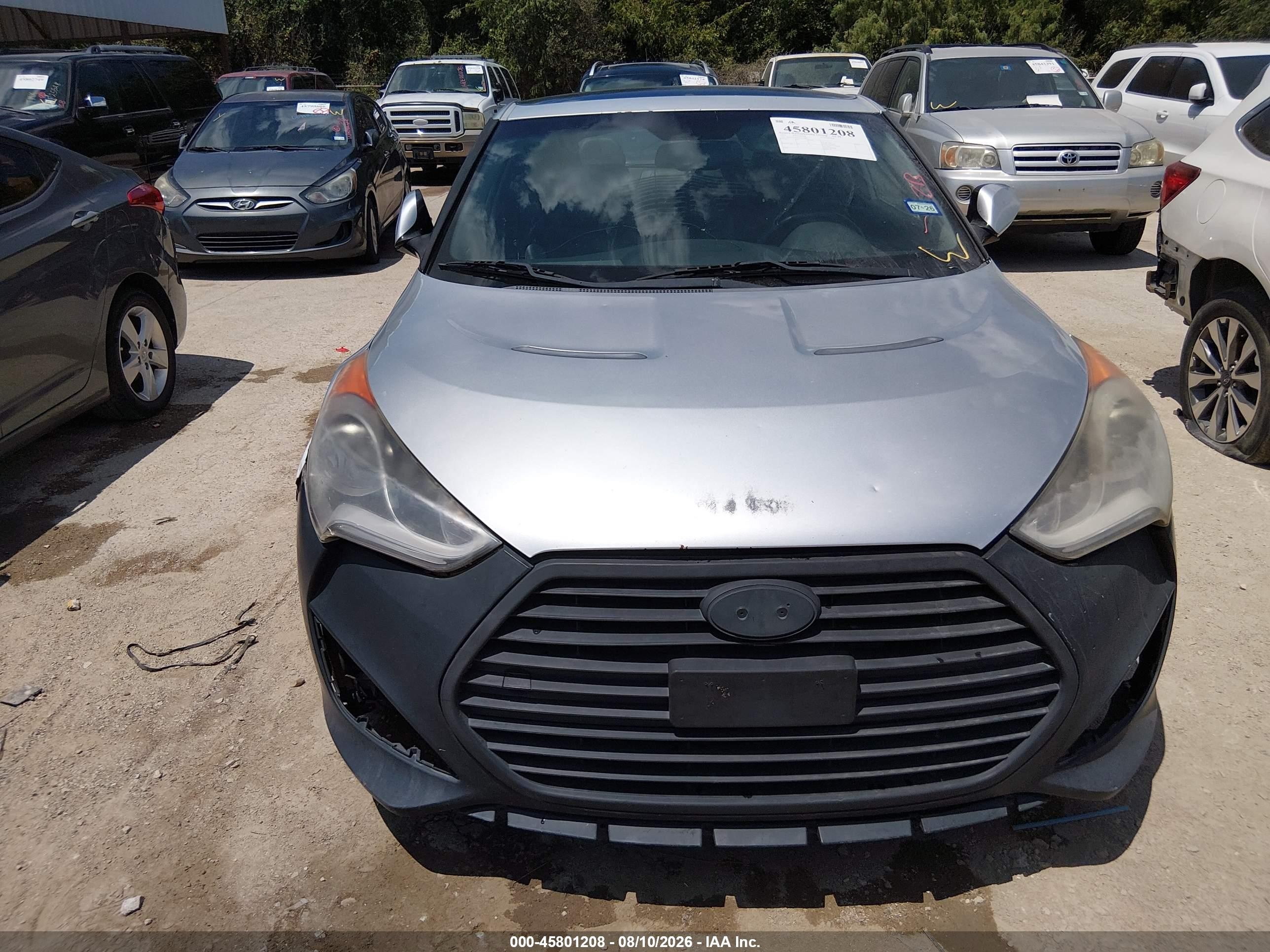 2015 Hyundai Veloster   Silver vin: KMHTC6AD1FU233889