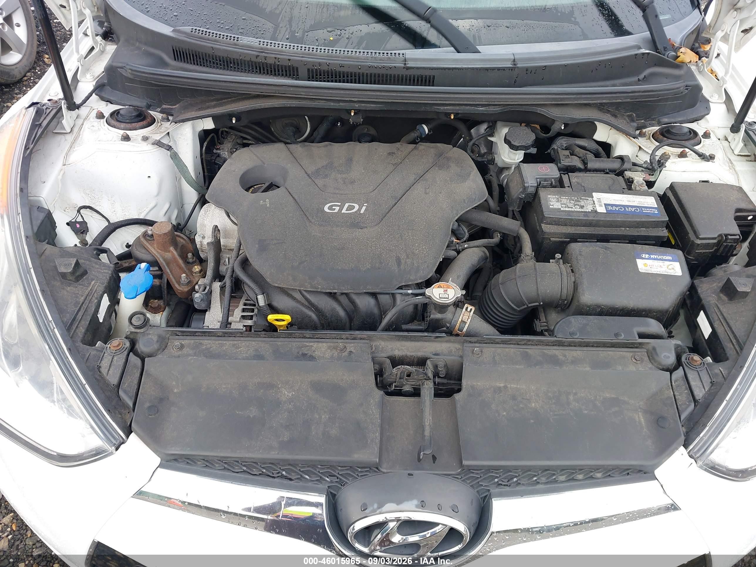 2016 Hyundai Veloster Белый vin: KMHTC6AD1GU296931
