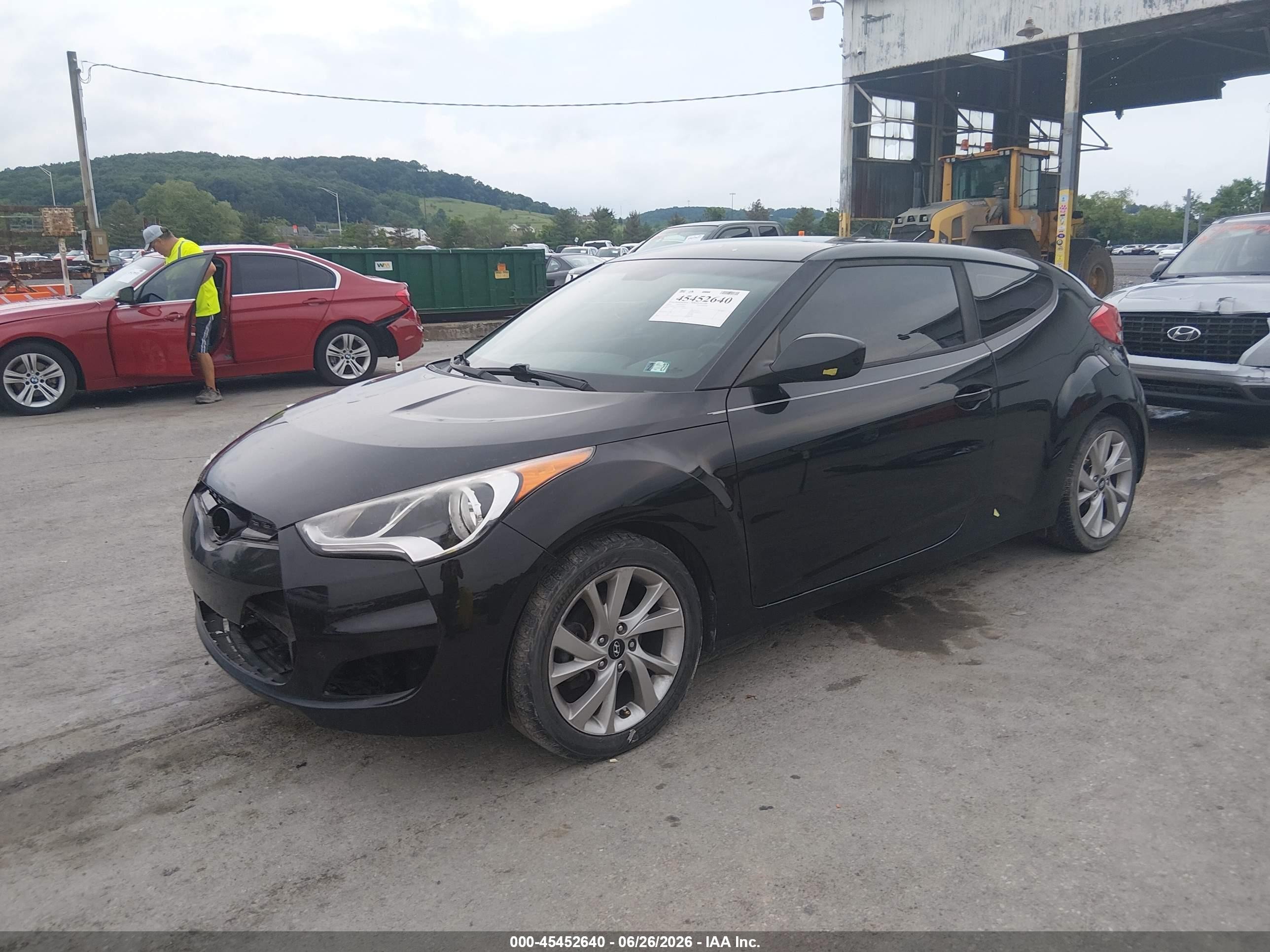 2016 Hyundai Veloster Black vin: KMHTC6AD1GU301061