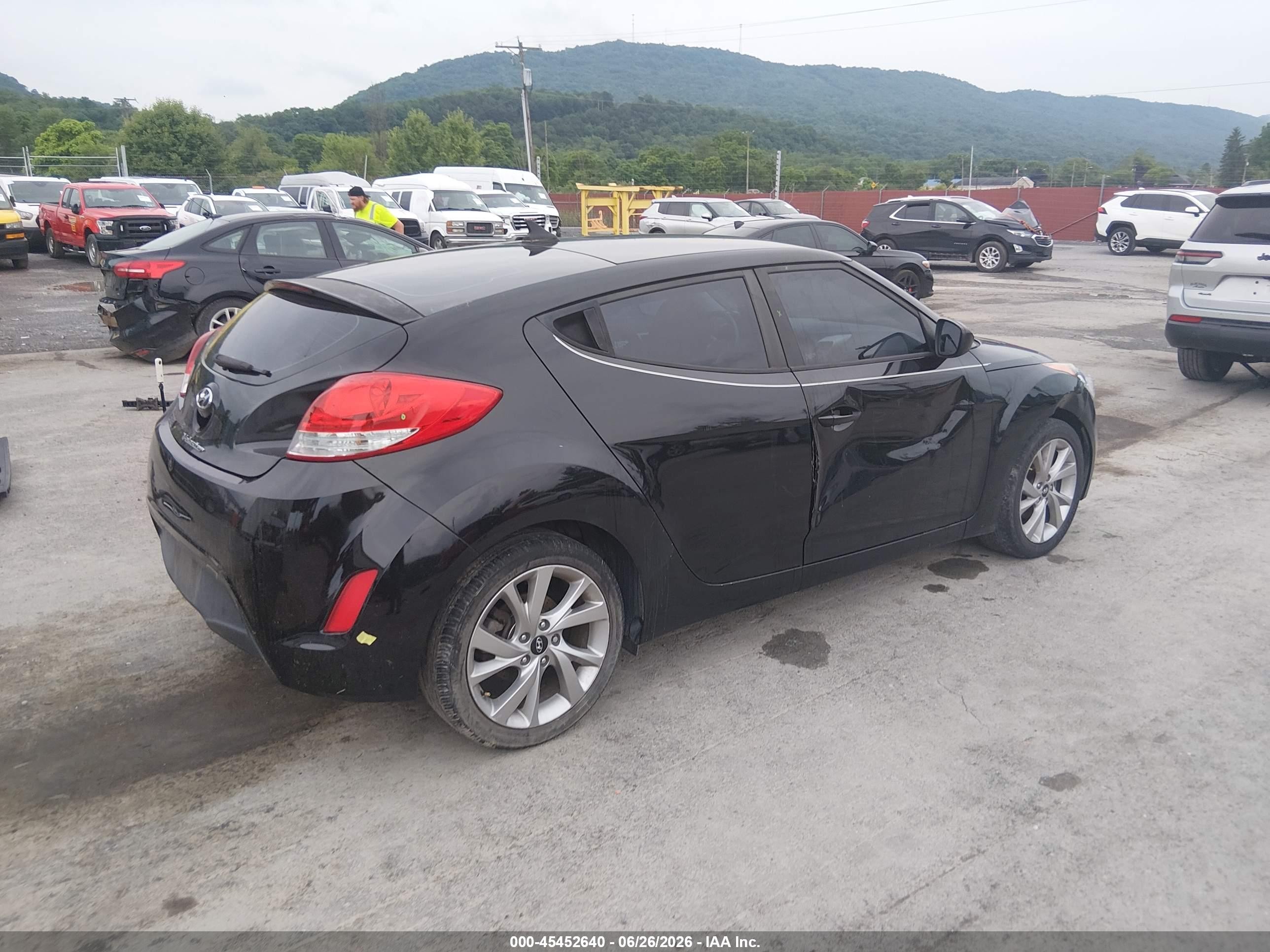 2016 Hyundai Veloster Black vin: KMHTC6AD1GU301061