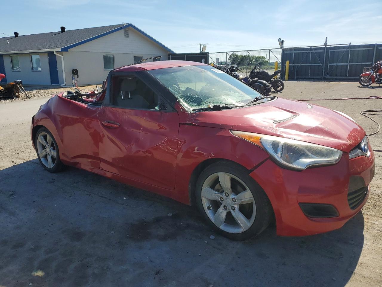 2012 Hyundai Veloster Base Red vin: KMHTC6AD2CU041747