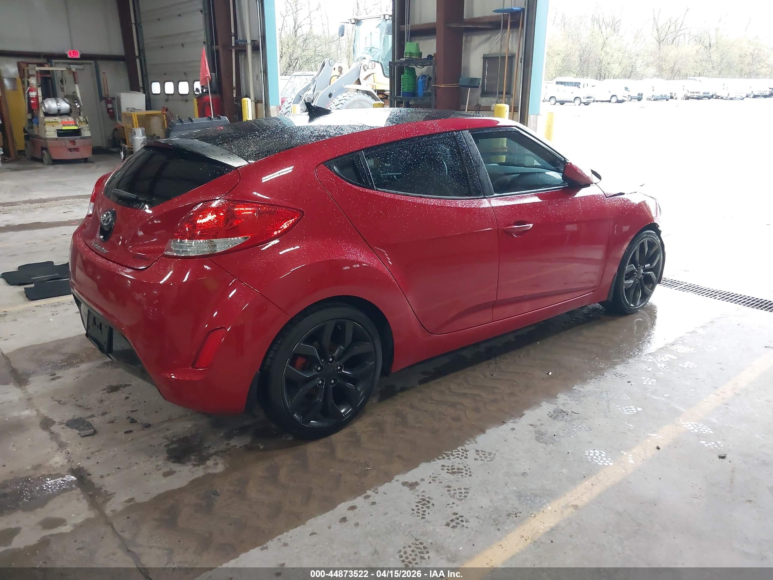 2012 Hyundai Veloster Base W/gray Red vin: KMHTC6AD2CU045877