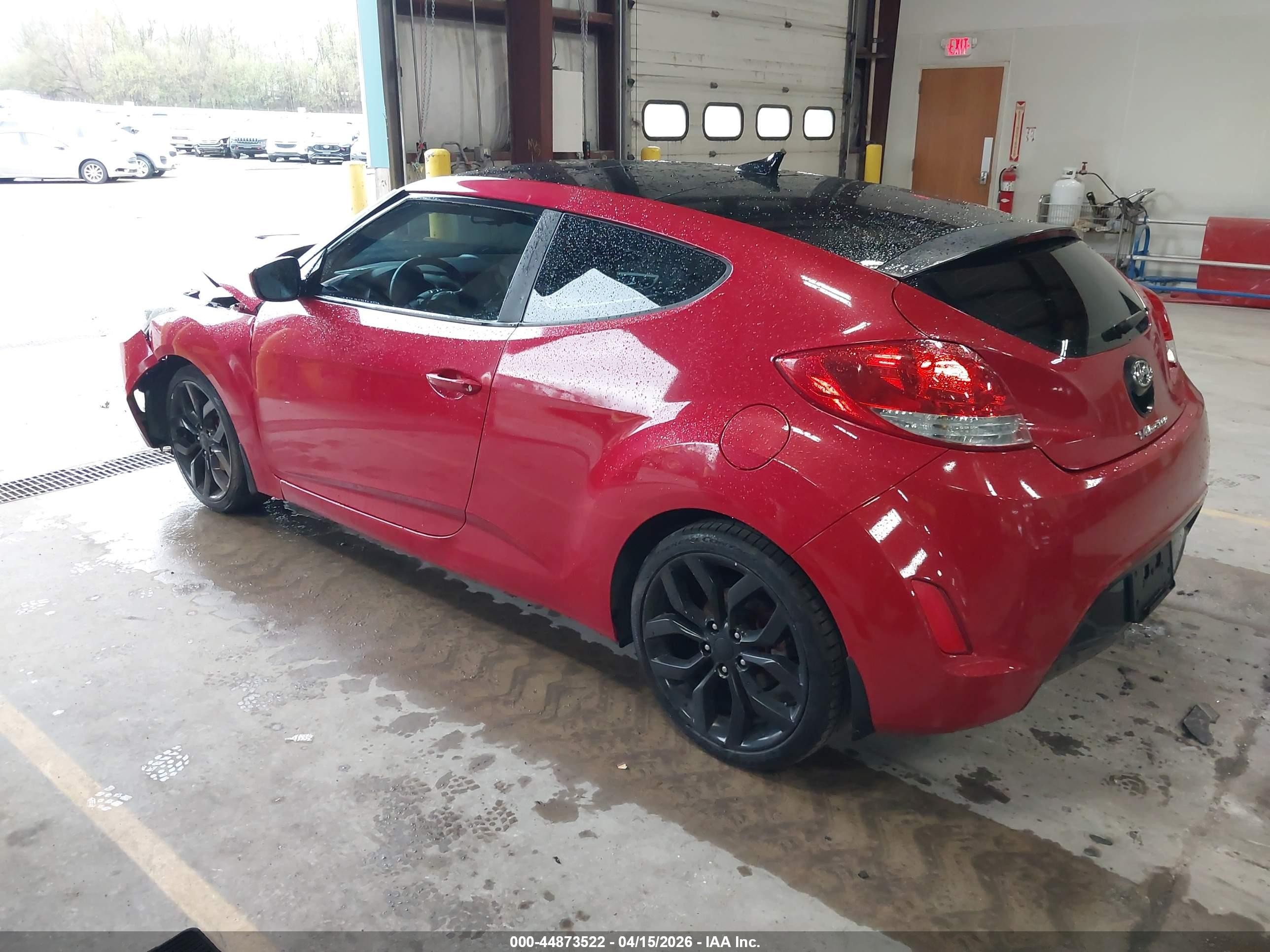 2012 Hyundai Veloster Base W/gray Red vin: KMHTC6AD2CU045877