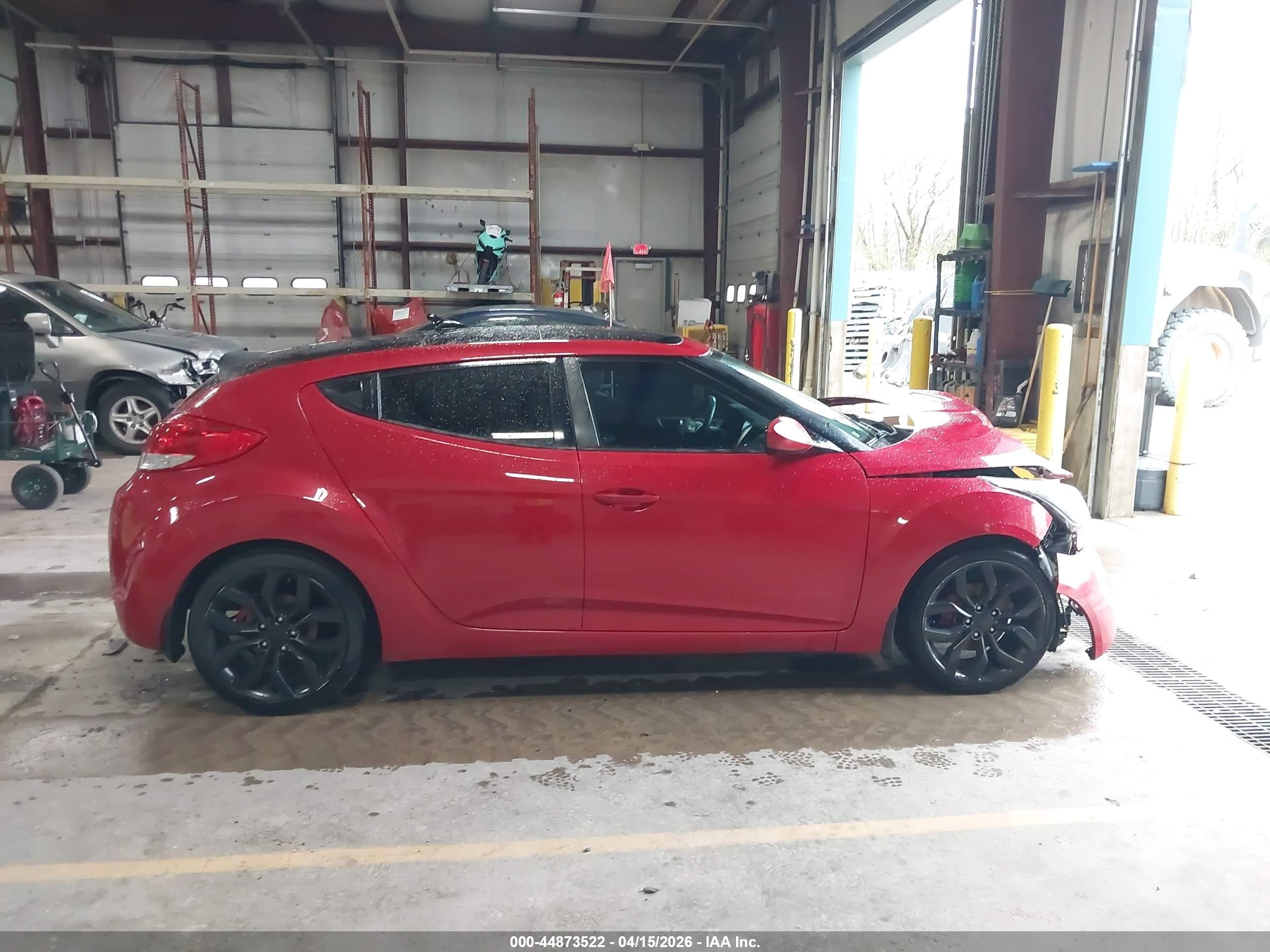 2012 Hyundai Veloster Base W/gray Red vin: KMHTC6AD2CU045877