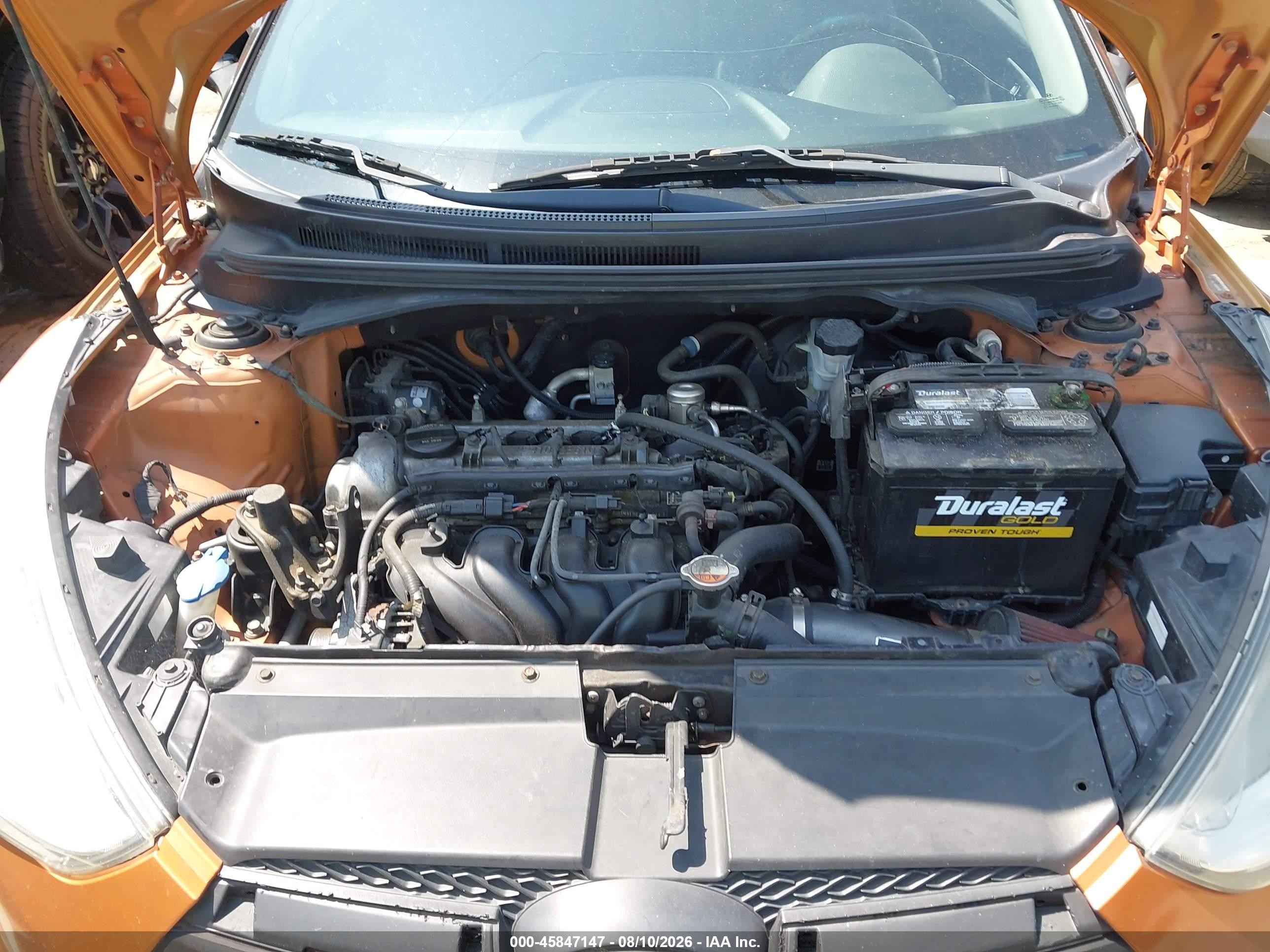 2013 Hyundai Veloster Base W/black Orange vin: KMHTC6AD2DU093252