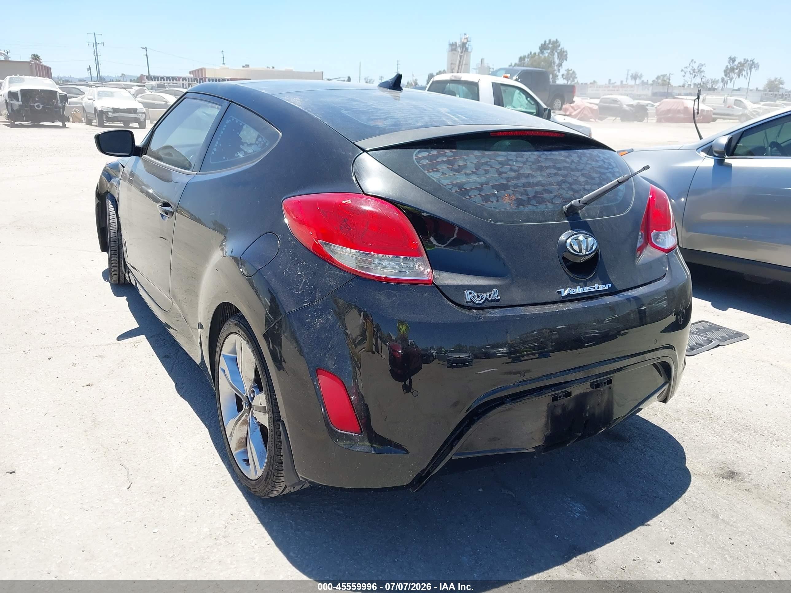 2013 Hyundai Veloster Base W/gray Black vin: KMHTC6AD2DU098032