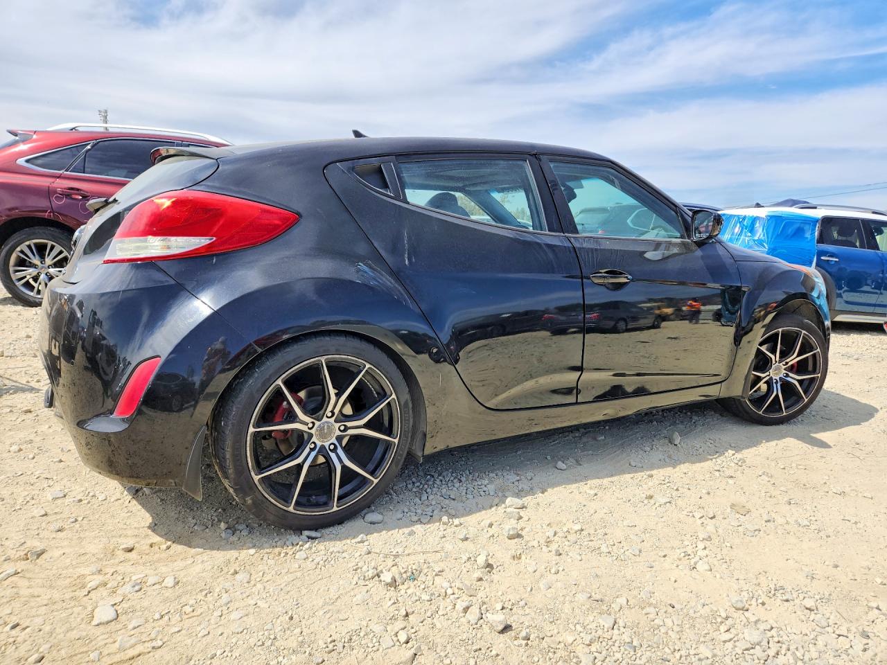 2013 Hyundai Veloster Base Black vin: KMHTC6AD2DU108199