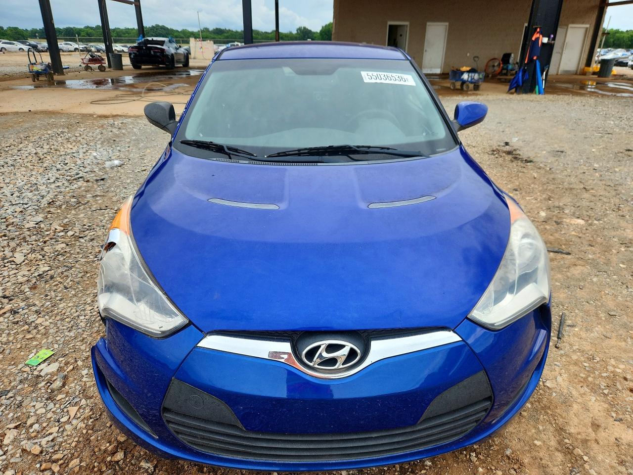 2013 Hyundai Veloster Base Blue vin: KMHTC6AD2DU116383