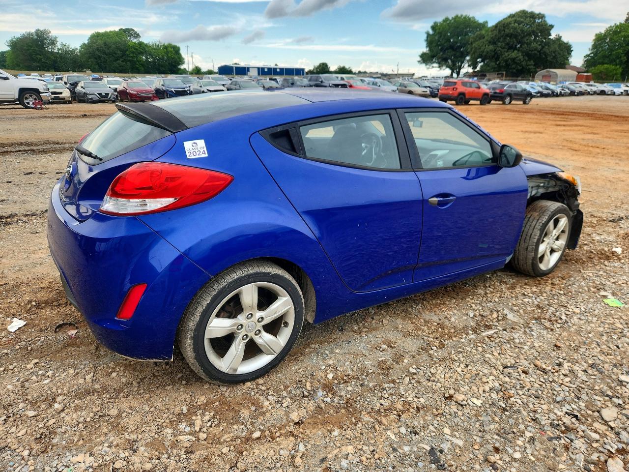 2013 Hyundai Veloster Base Blue vin: KMHTC6AD2DU116383