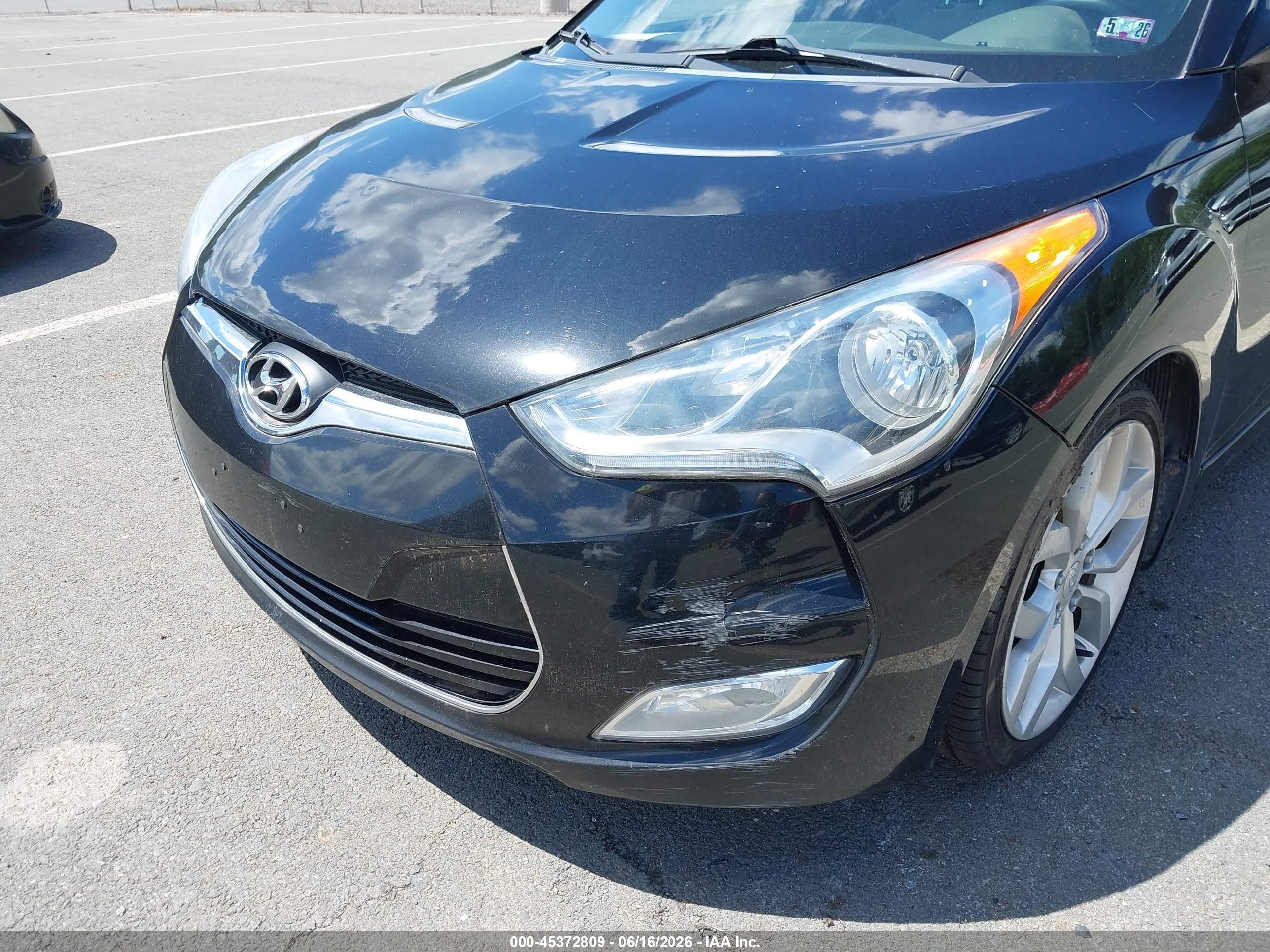 2013 Hyundai Veloster Base W/gray Черный vin: KMHTC6AD2DU117193
