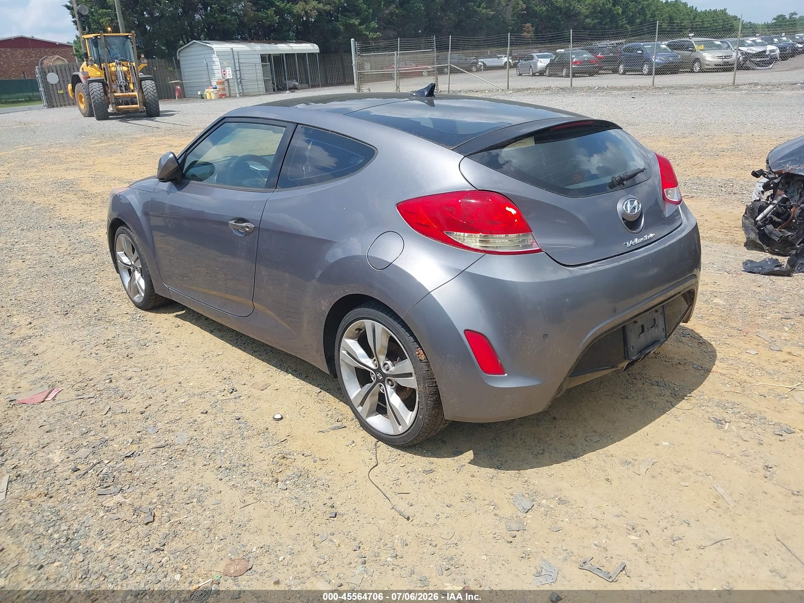 2013 Hyundai Veloster Base W/black Gray vin: KMHTC6AD2DU151750