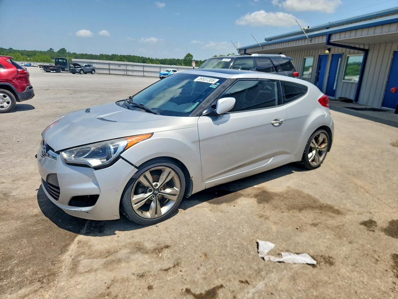 2013 Hyundai Veloster Base Gray vin: KMHTC6AD2DU166913