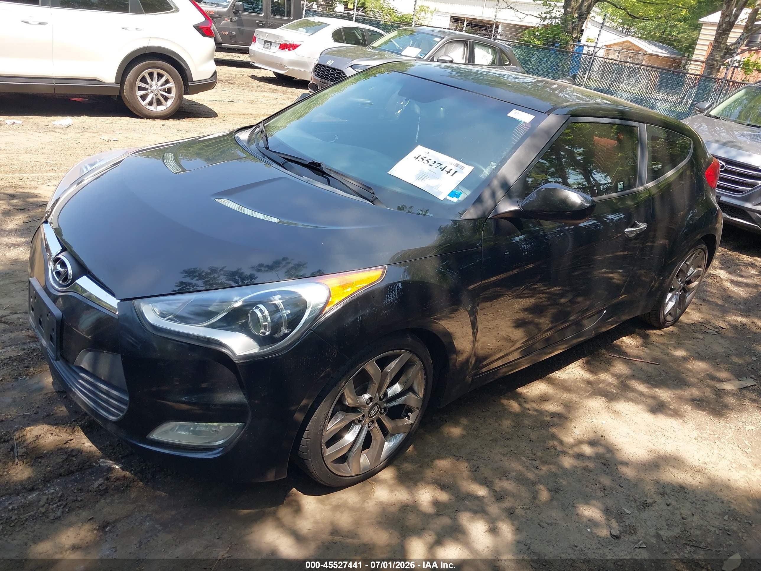2014 Hyundai Veloster Flex W/red Black vin: KMHTC6AD2EU214539